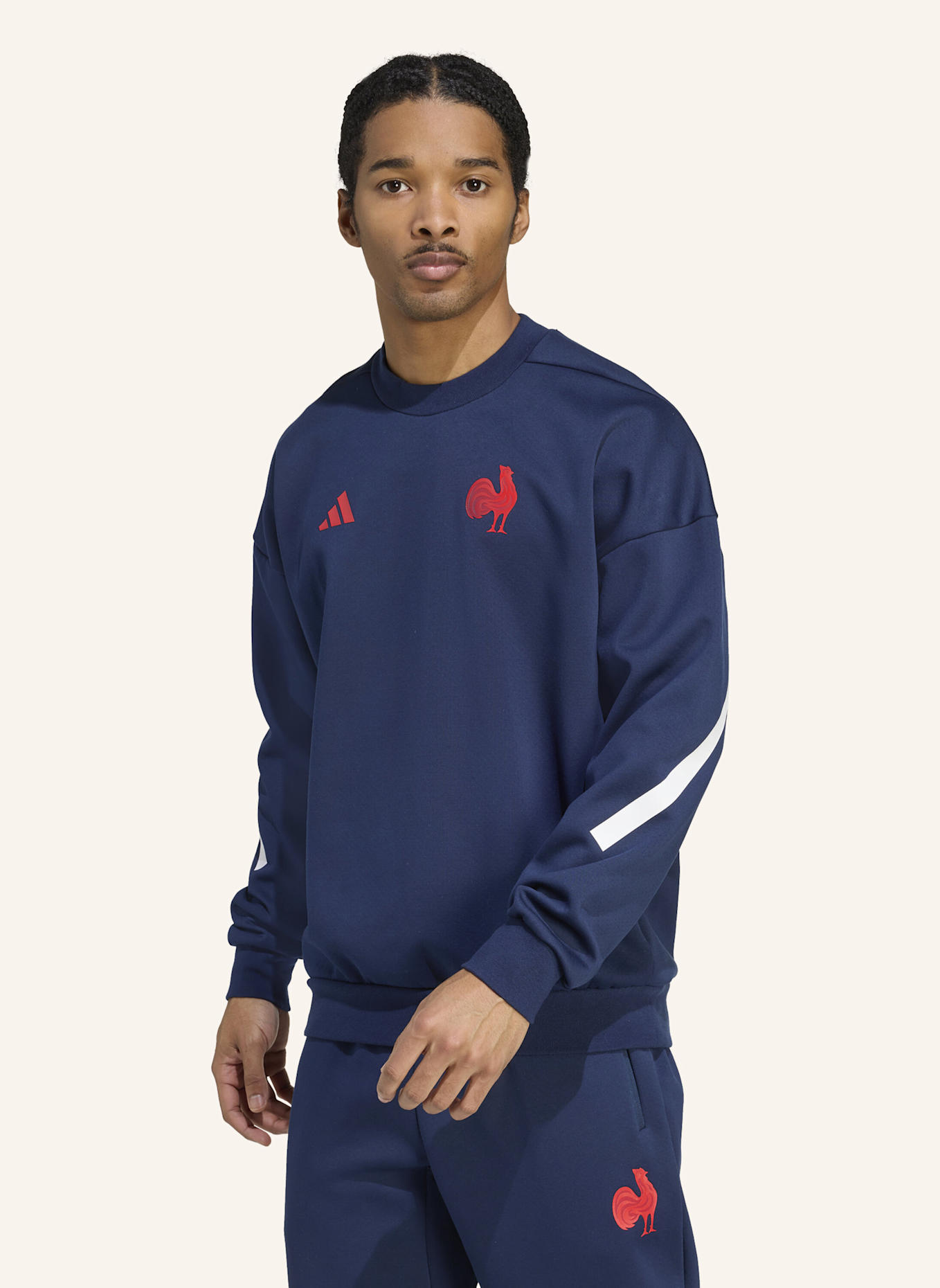 adidas FRANKREICH TRAVEL SWEATSHIRT: BLAU