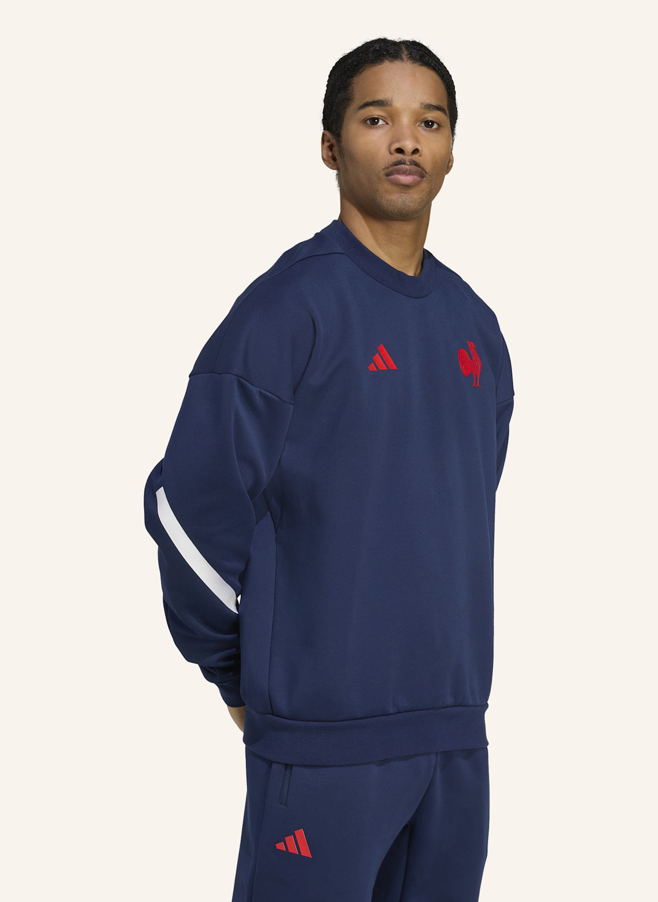 adidas FRANKREICH TRAVEL SWEATSHIRT: BLAU