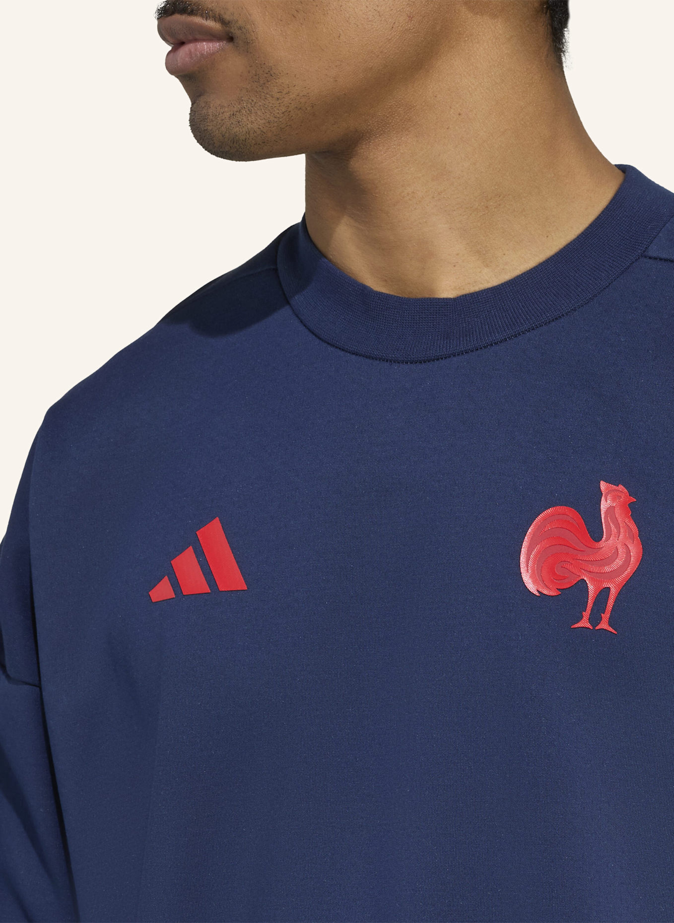 adidas FRANKREICH TRAVEL SWEATSHIRT: BLAU