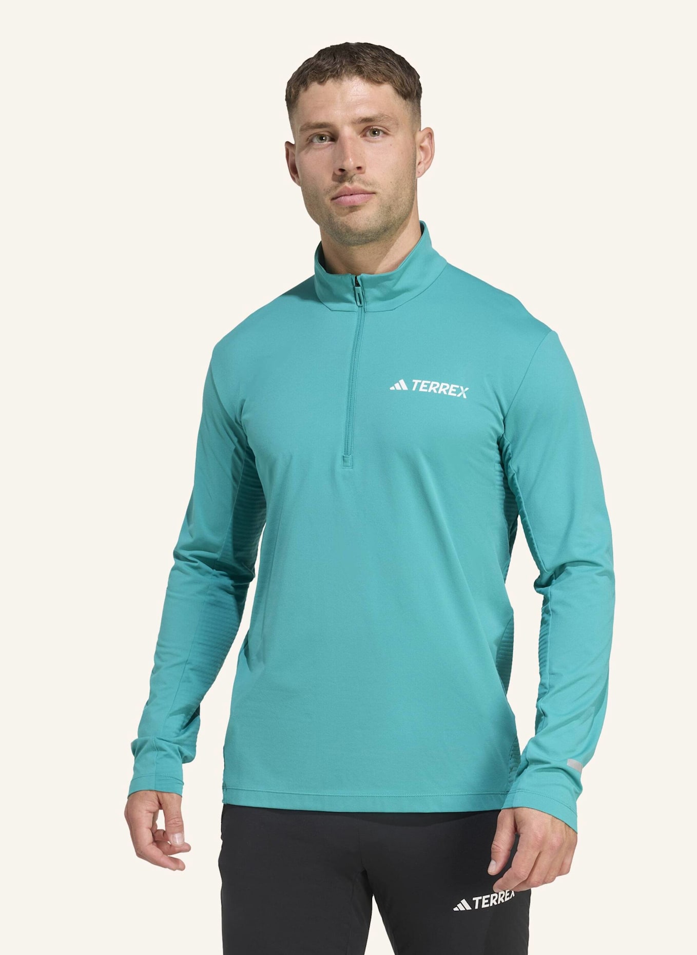 adidas TERREX TERREX XPERIOR LANGARMSHIRT MIT REISSVERSCHLUSS BIS ZUR BRUST: TÜRKIS