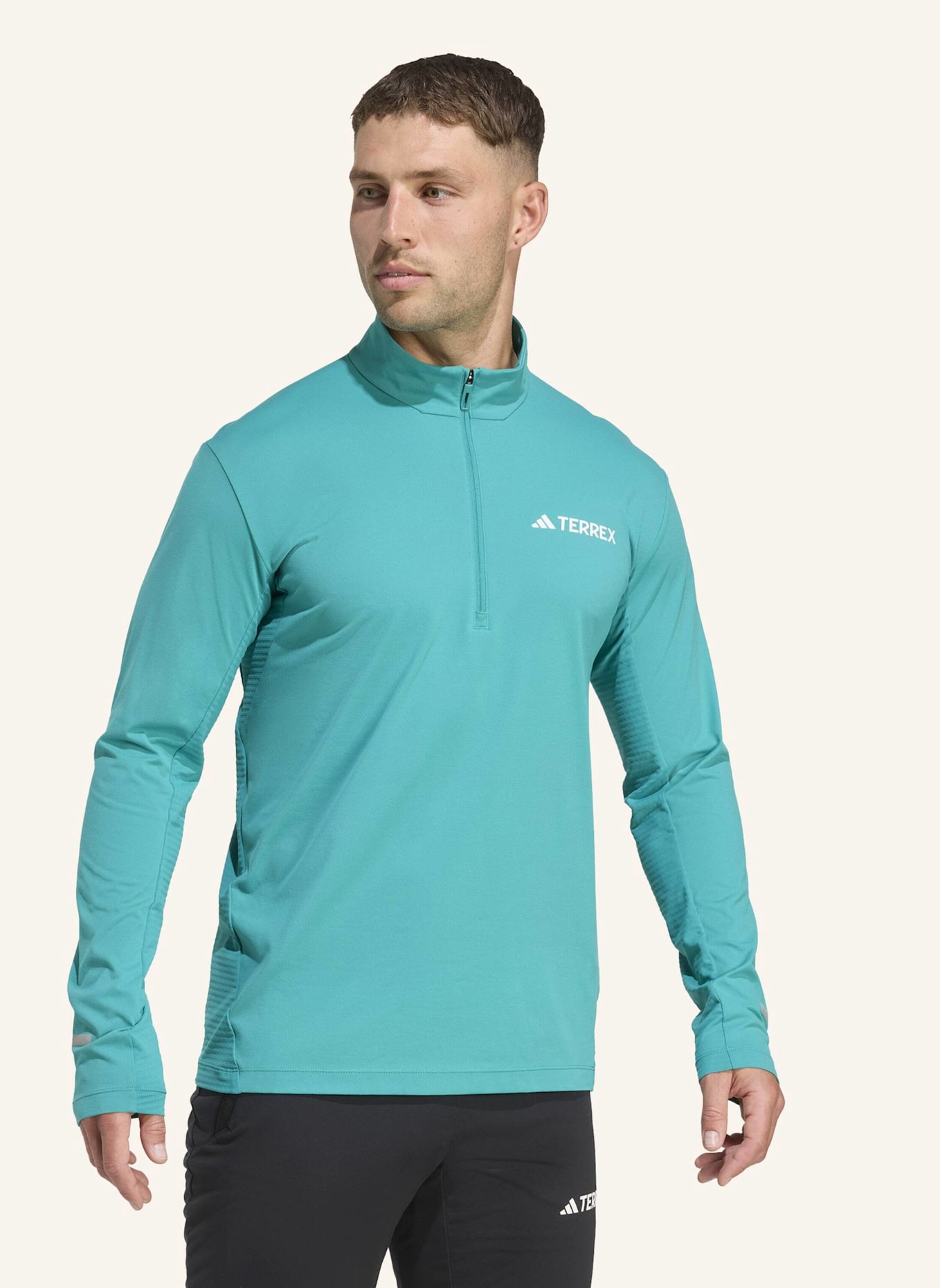 adidas TERREX TERREX XPERIOR LANGARMSHIRT MIT REISSVERSCHLUSS BIS ZUR BRUST: TÜRKIS