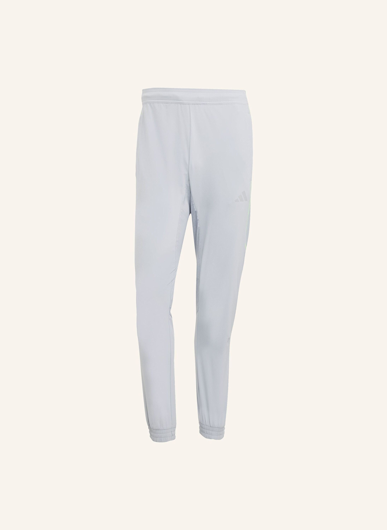 adidas TECH APPAREL TRAININGSHOSE: GRAU/ NEONGRÜN