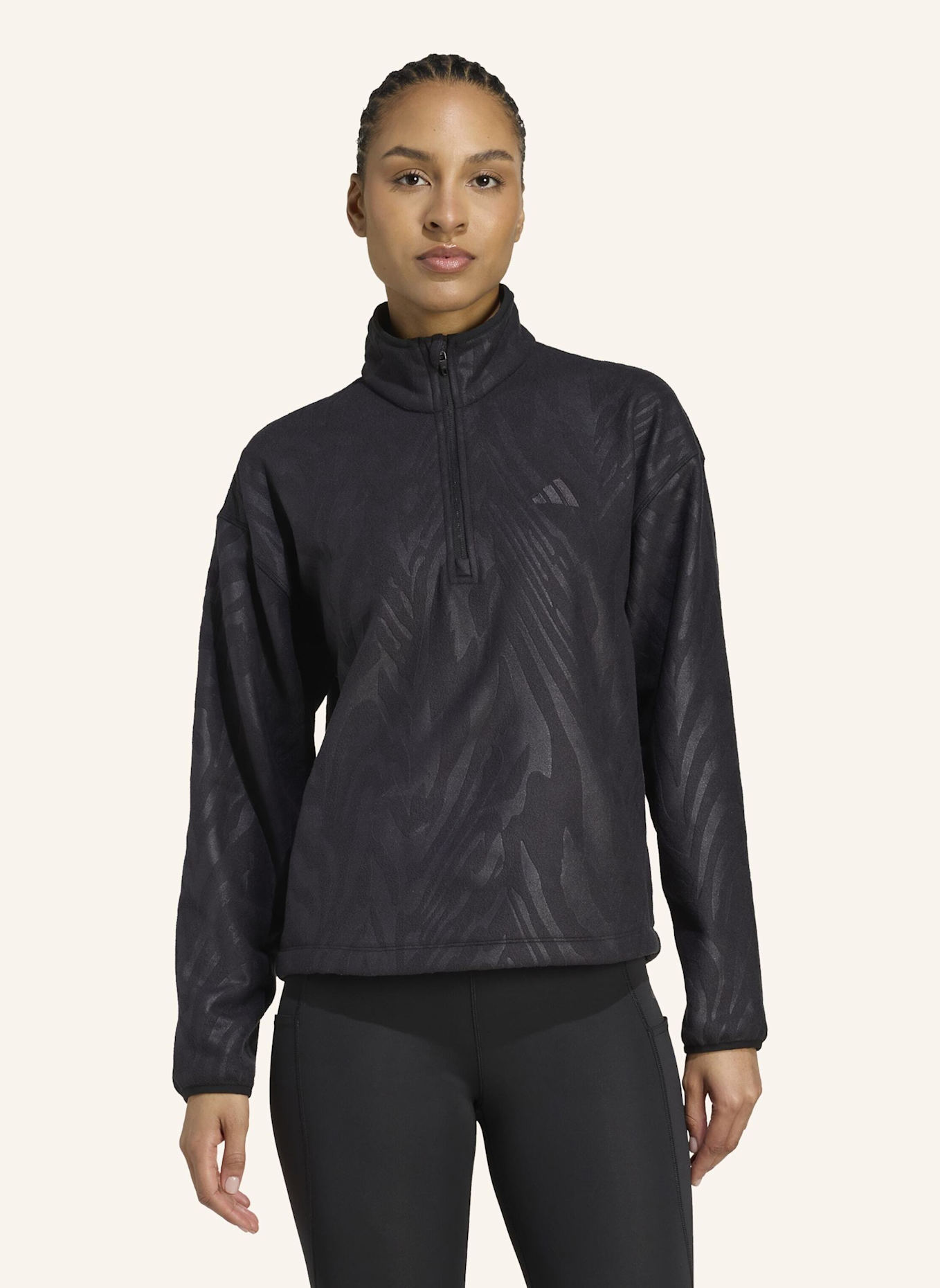 adidas AOP POLARFLEECE PULLOVER: SCHWARZ
