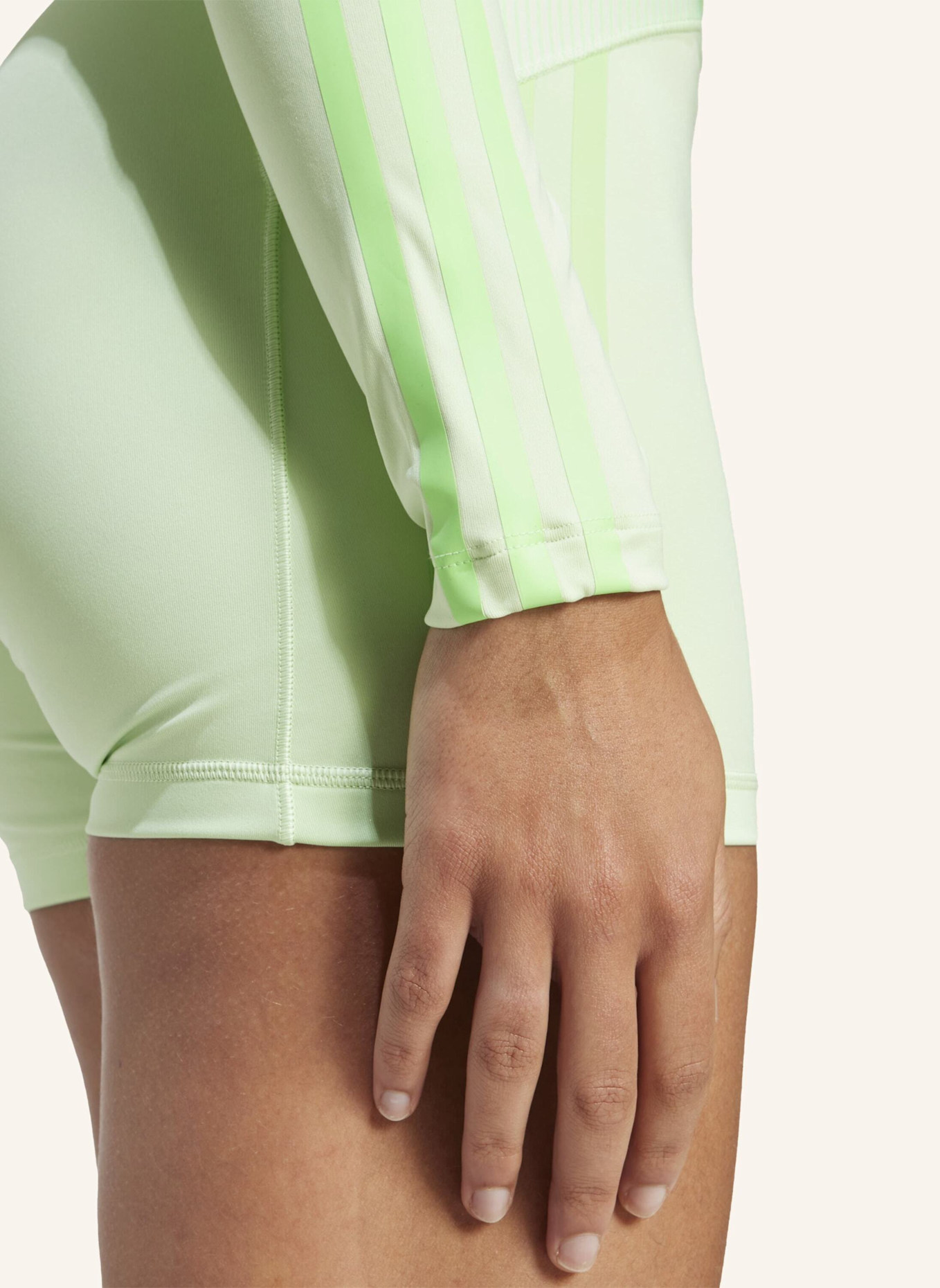 adidas HYPERGLAM RIB ZIP THRU COVER UP: GRÜN/ NEONGRÜN