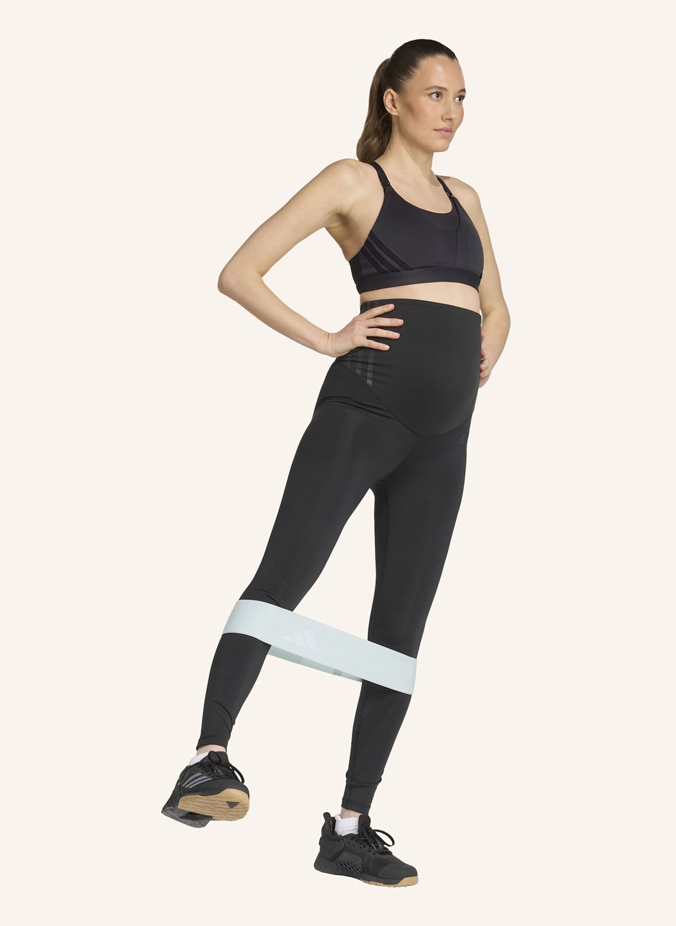 adidas OPTIME ESSENTIALS FULL-LENGTH LEGGINGS – UMSTANDSMODE: SCHWARZ/ GRAU