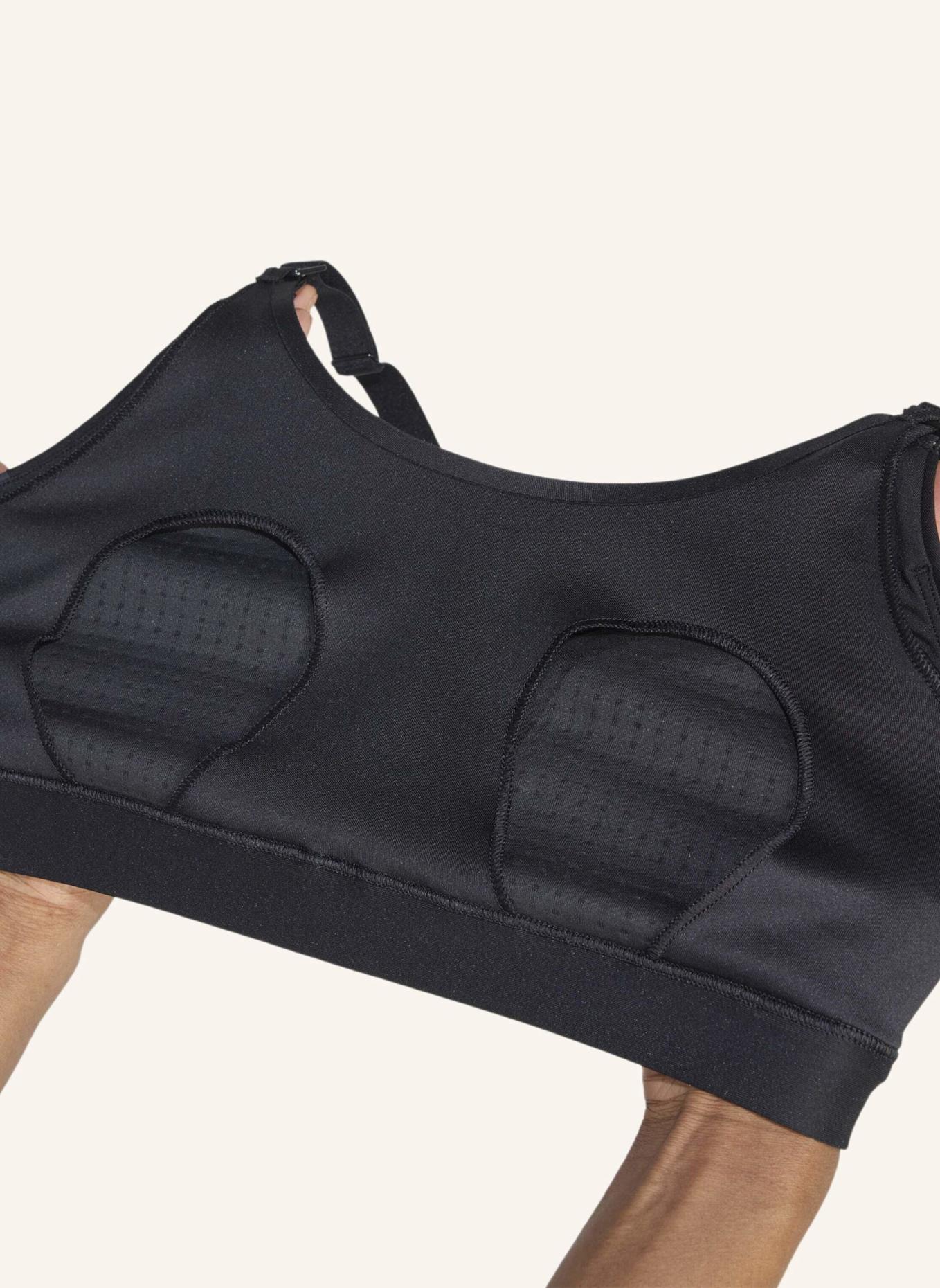 adidas POWERIMPACT LUXE MEDIUM-SUPPORT MATERNITY SPORT-BH: SCHWARZ/ GRAU