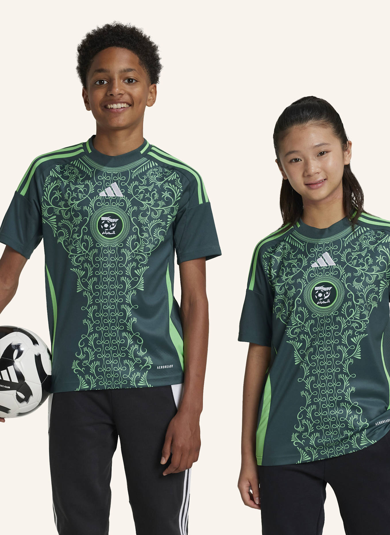 adidas ALGERIEN 24 KIDS AUSWÄRTSTRIKOT: GRÜN