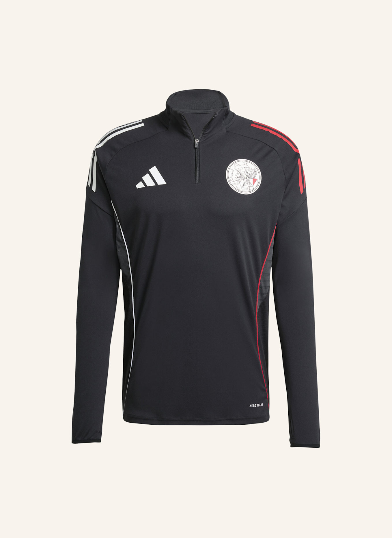 adidas AJAX TIRO 25 COMPETITION TRAININGSOBERTEIL: SCHWARZ/ WEISS/ ROT