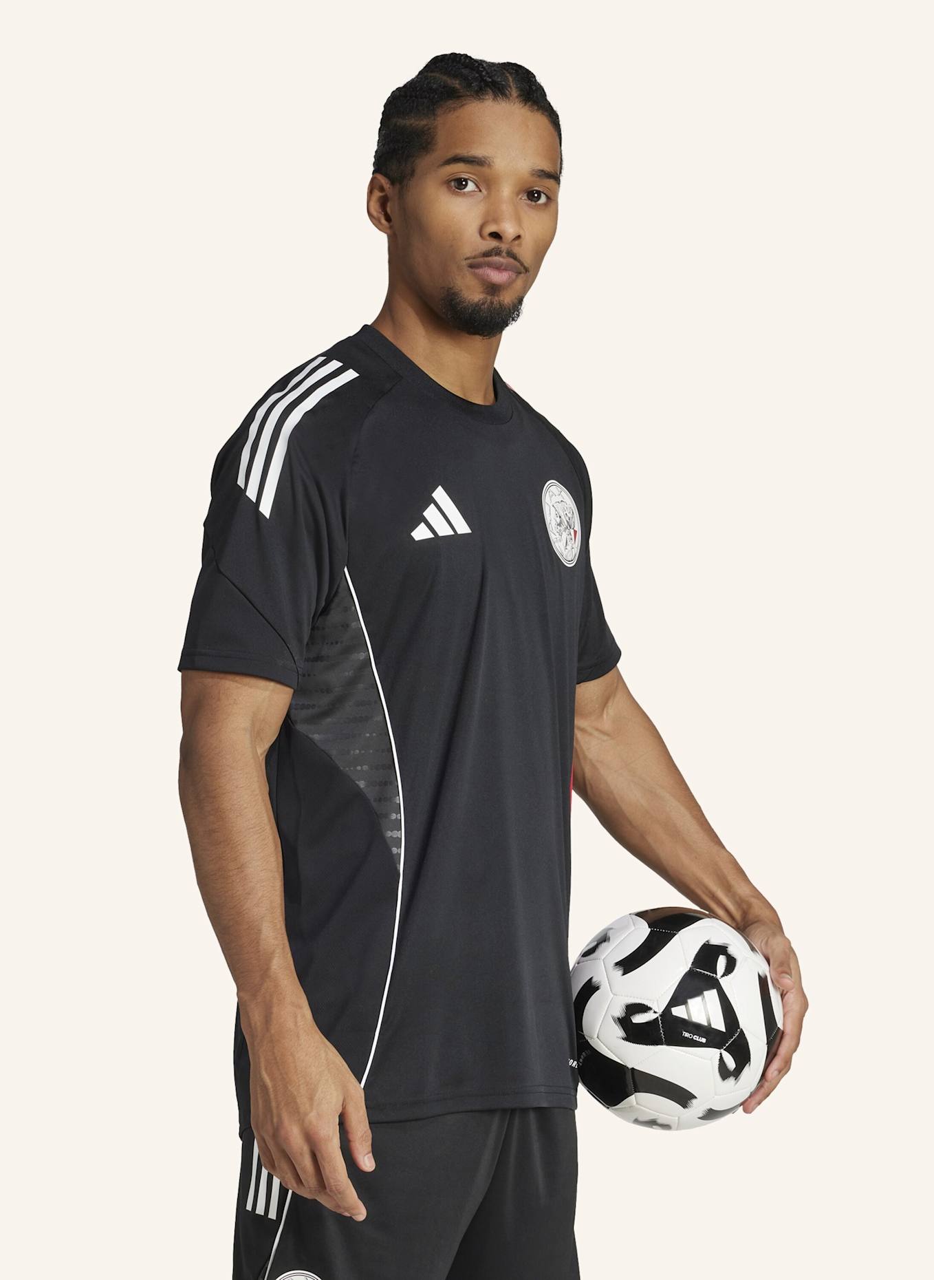 adidas AJAX TIRO 25 COMPETITION TRAININGSTRIKOT: SCHWARZ/ WEISS/ ROT