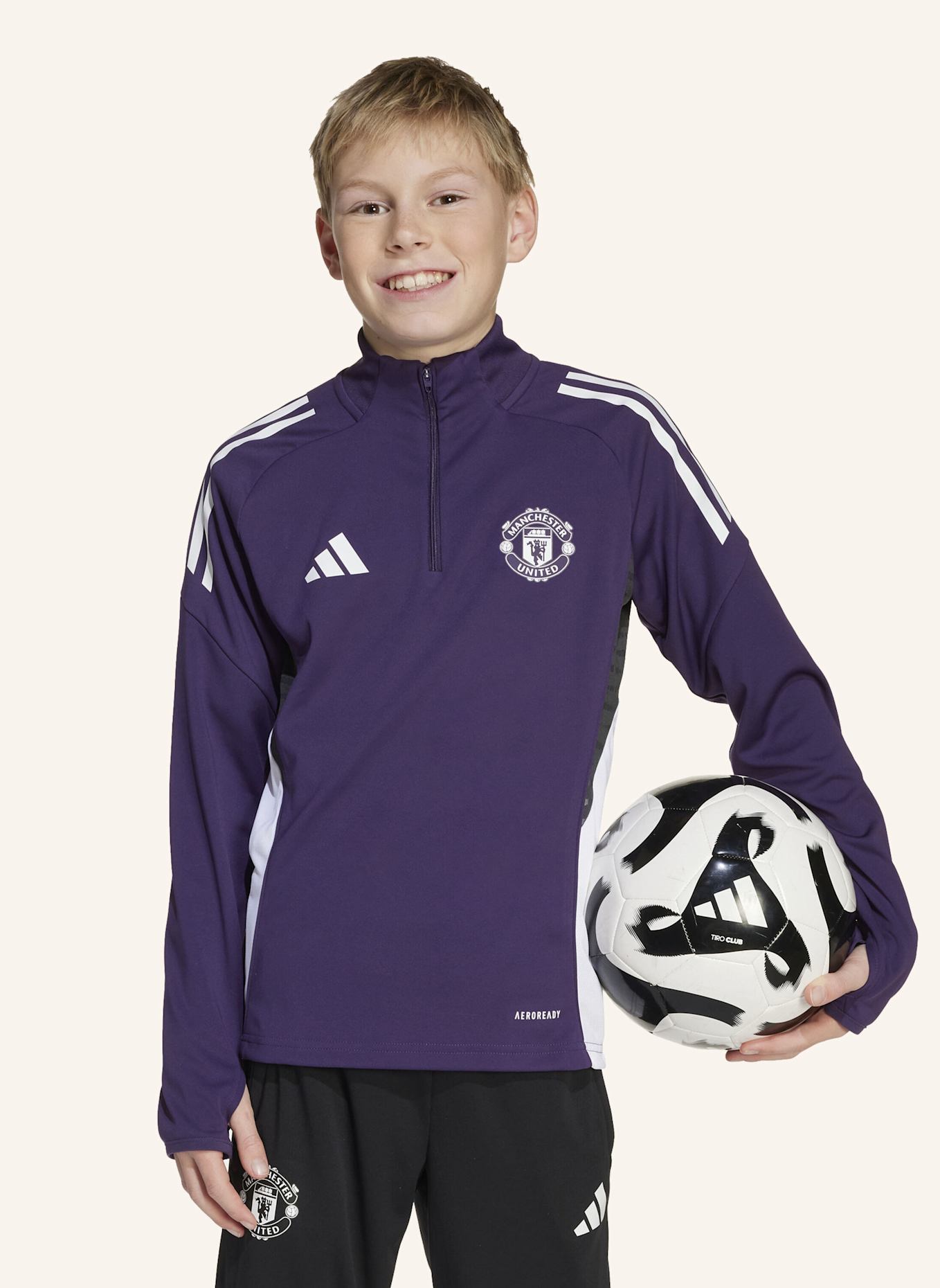 adidas MANCHESTER UNITED TIRO 25 COMPETITION KIDS TRAININGSOBERTEIL: WEISS/ SCHWARZ