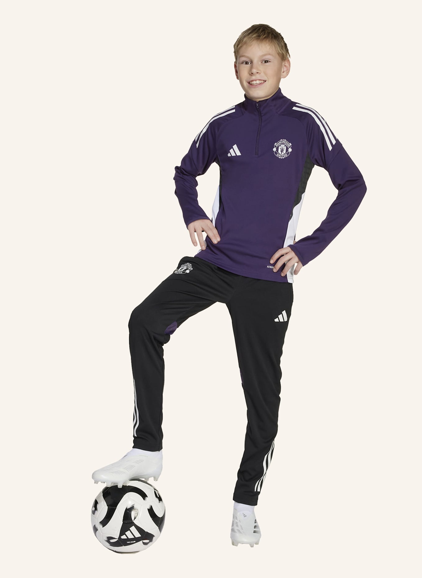adidas MANCHESTER UNITED TIRO 25 COMPETITION KIDS TRAININGSOBERTEIL: WEISS/ SCHWARZ