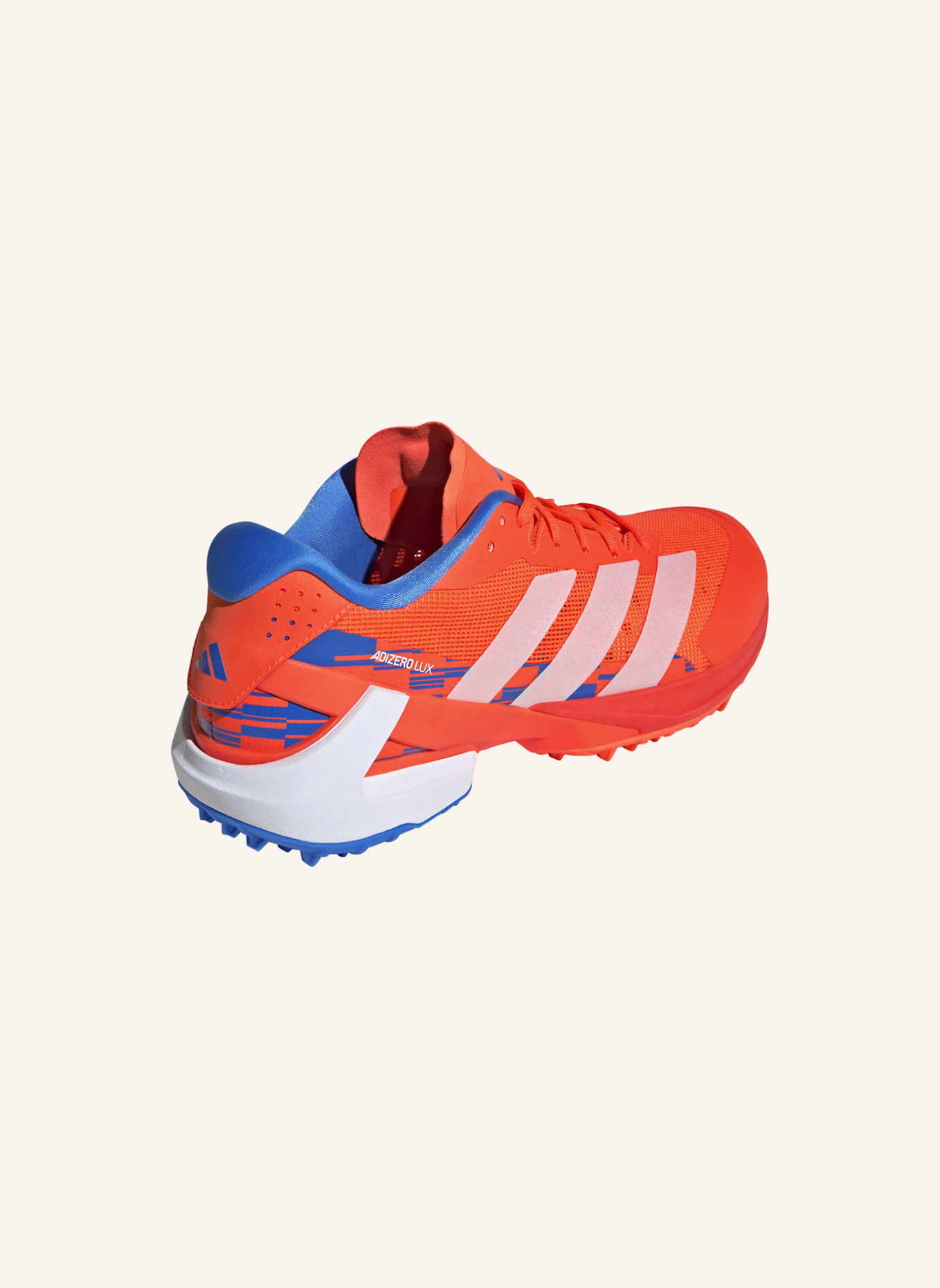 adidas ADIZERO LUX 3 FELDHOCKEY-STIEFEL: ORANGE/ WEISS/ BLAU