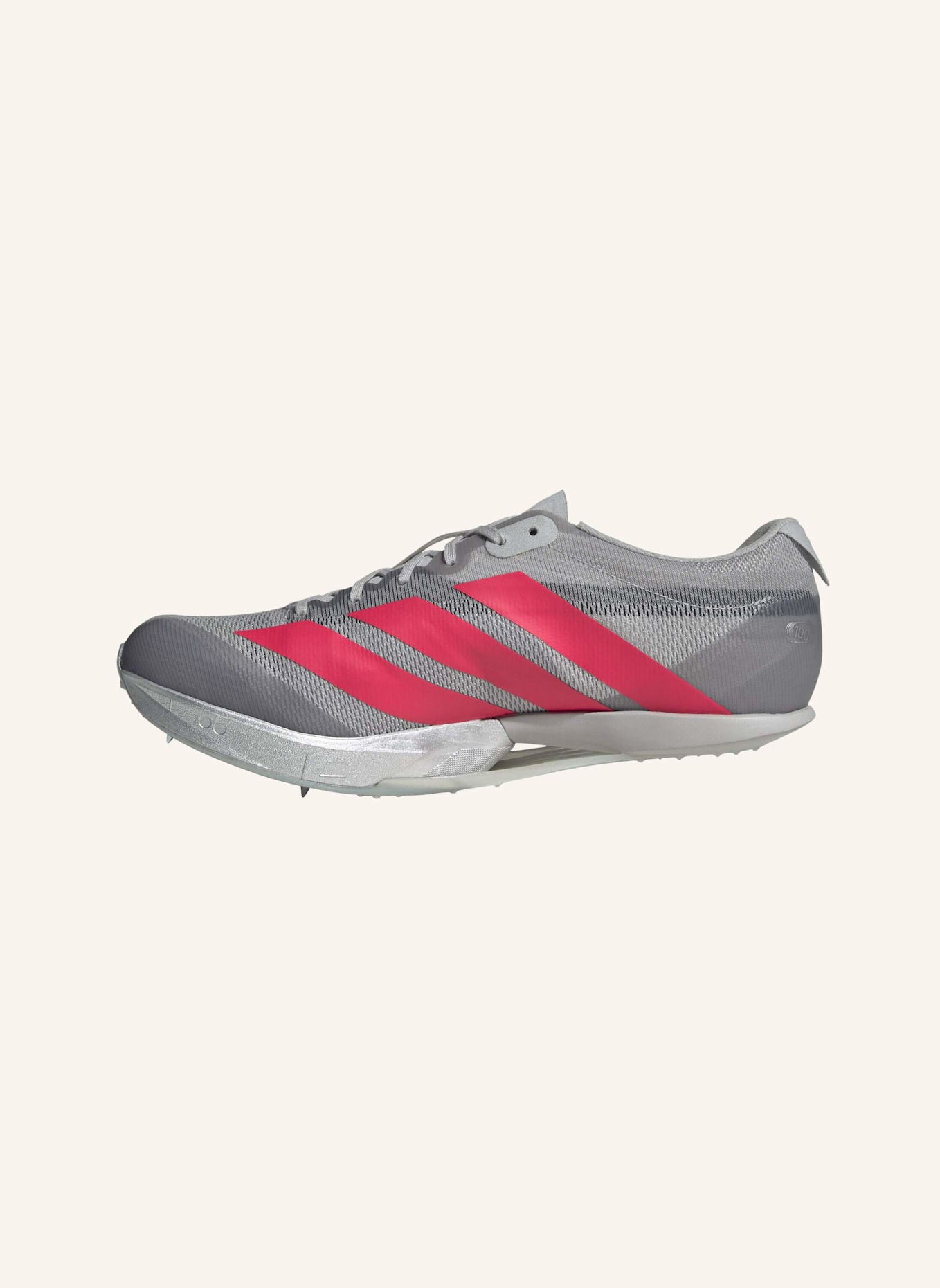 adidas ADIZERO PRIME SP 4: GRAU/ ROT/ SILBER