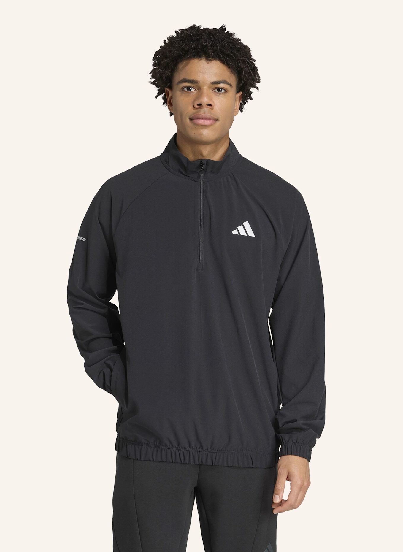 adidas TRAINING ESSENTIALS HOLIDAY PACK 1/4 ZIP OBERTEIL: SCHWARZ