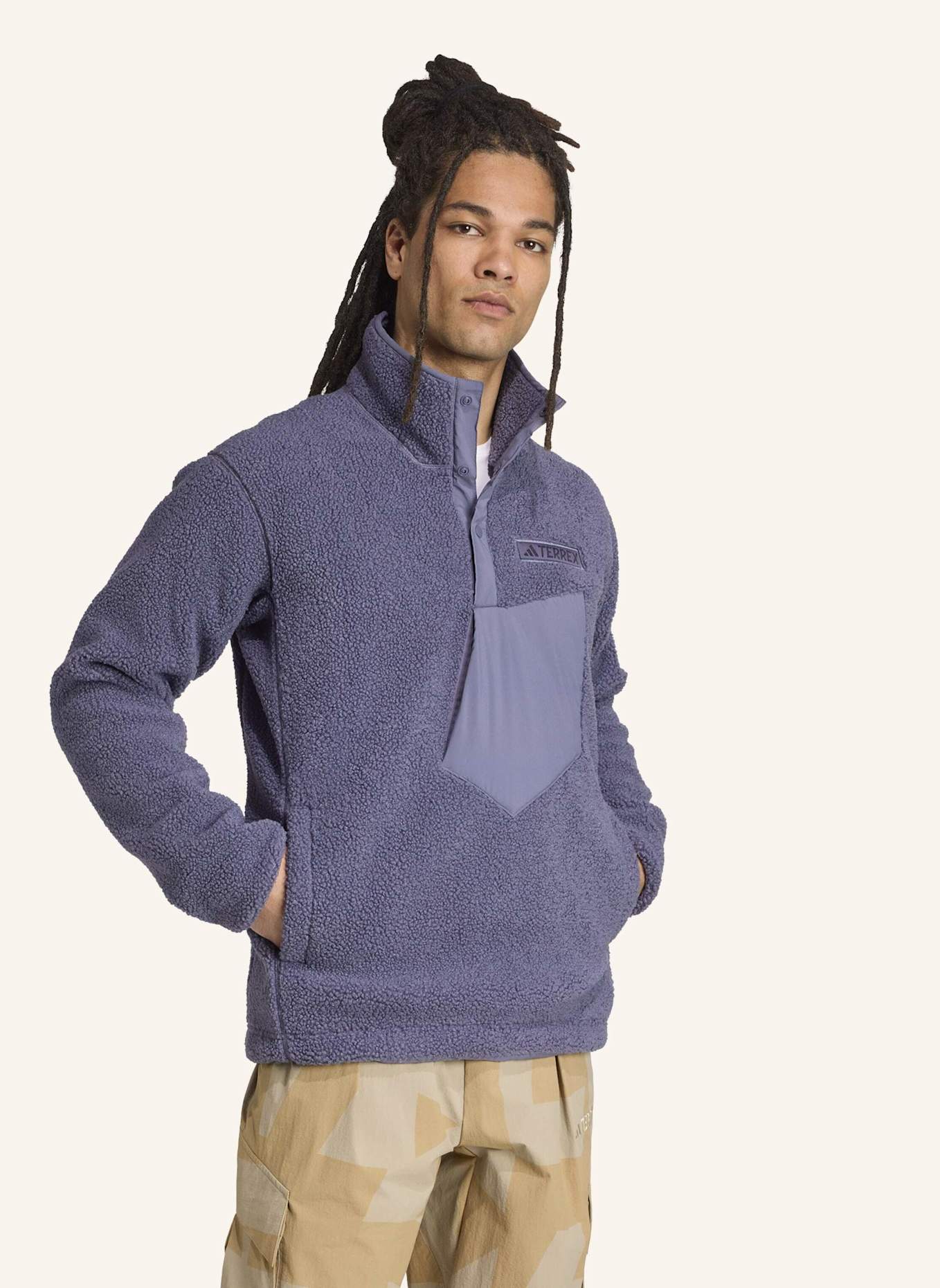 adidas TERREX TERREX XPLORIC HIGH PILE FLEECE OBERTEIL: LILA