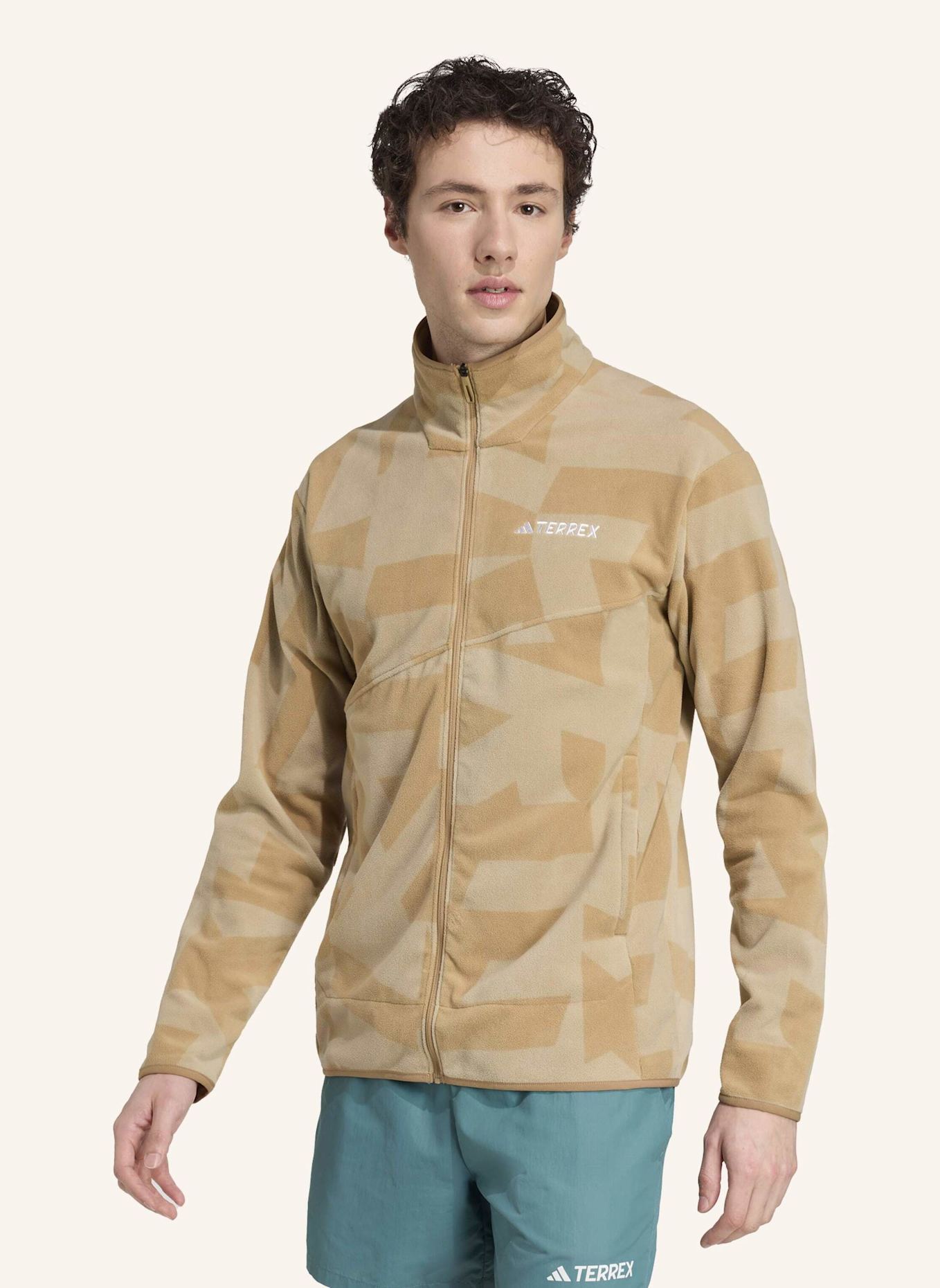 adidas TERREX Fleecejacke TERREX MULTI PRINTED FULL ZIP: BRAUN/ BEIGE