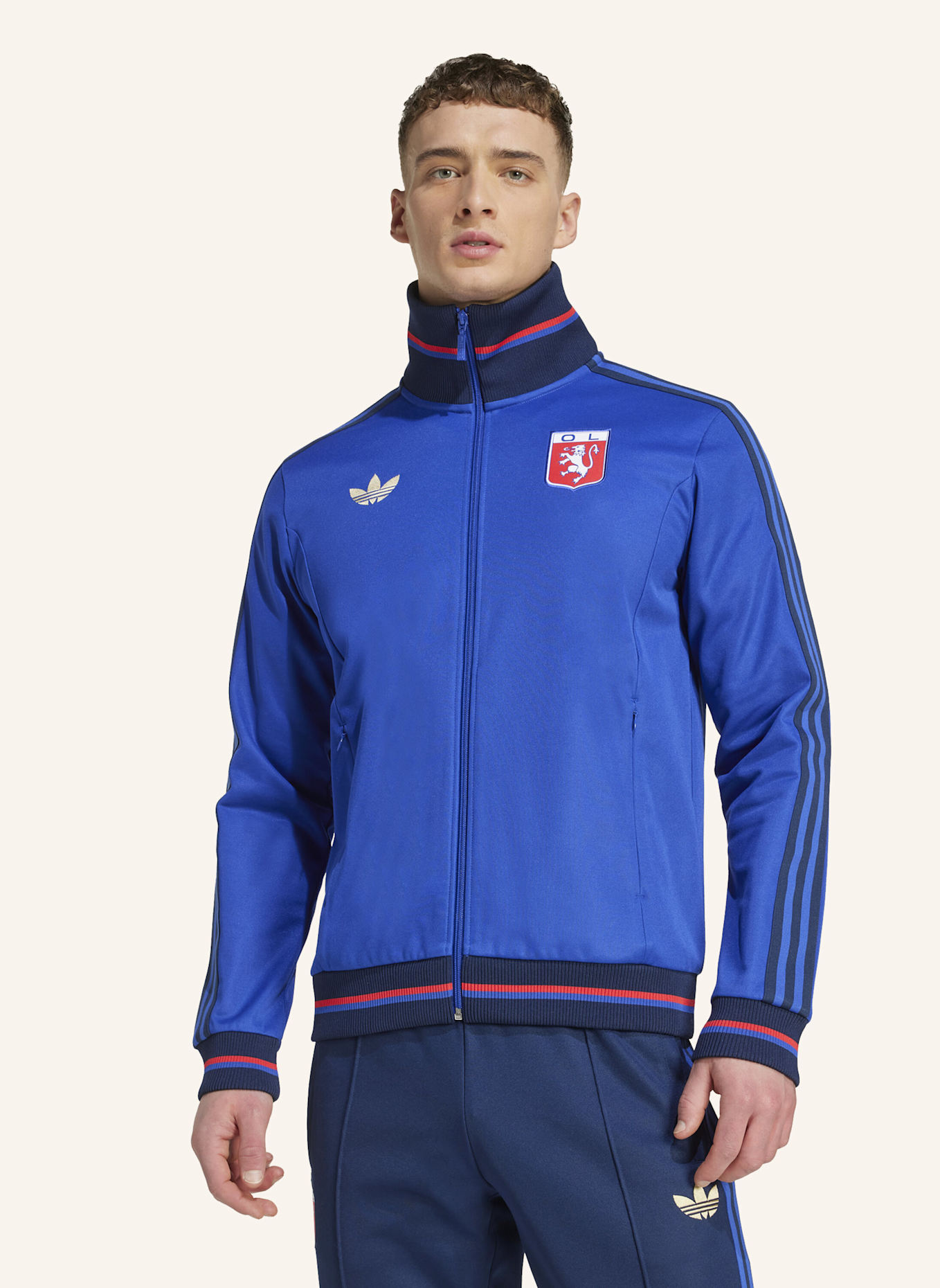 adidas Originals OLYMPIQUE LYON ANNIVERSARY ORIGINALS JACKE: BLAU