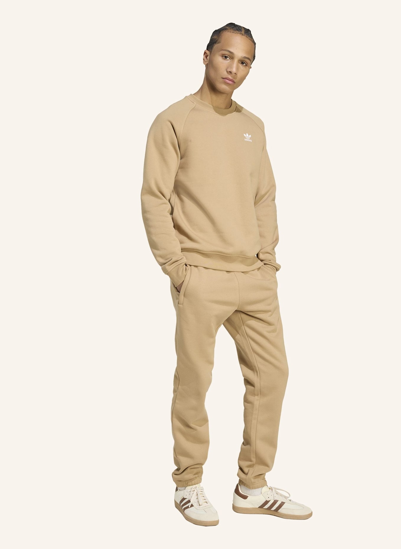 adidas Originals TREFOIL ESSENTIALS SWEATSHIRT: BEIGE
