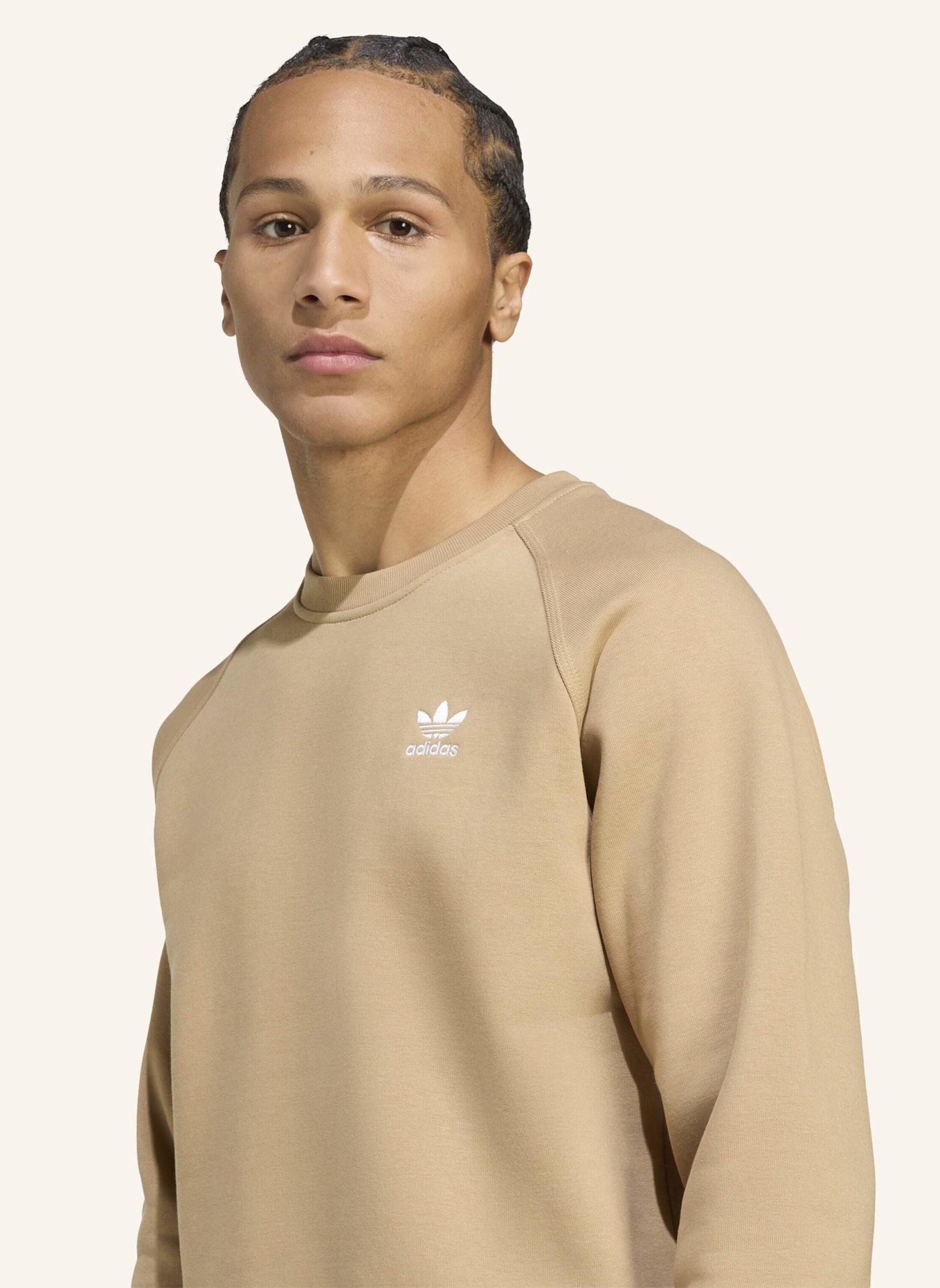 adidas Originals TREFOIL ESSENTIALS SWEATSHIRT: BEIGE
