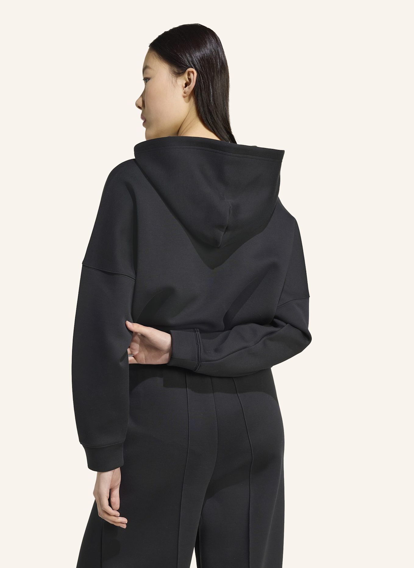 adidas Originals OFF PLACED 3-STREIFEN HOODIE: SCHWARZ