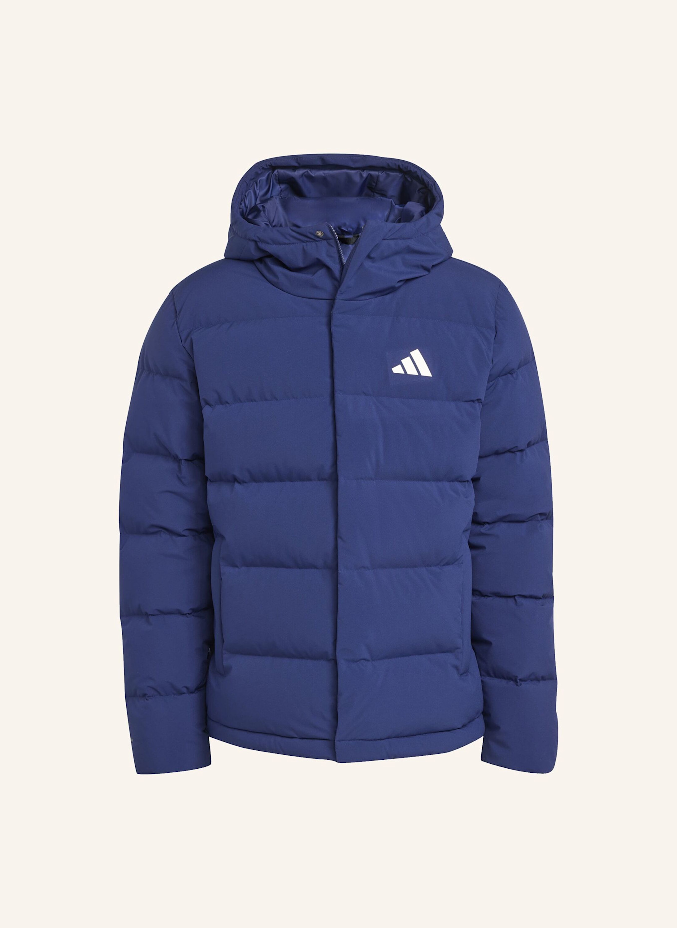 adidas HELIONIC CLIMAWARM DAUNENJACKE MIT KAPUZE: BLAU
