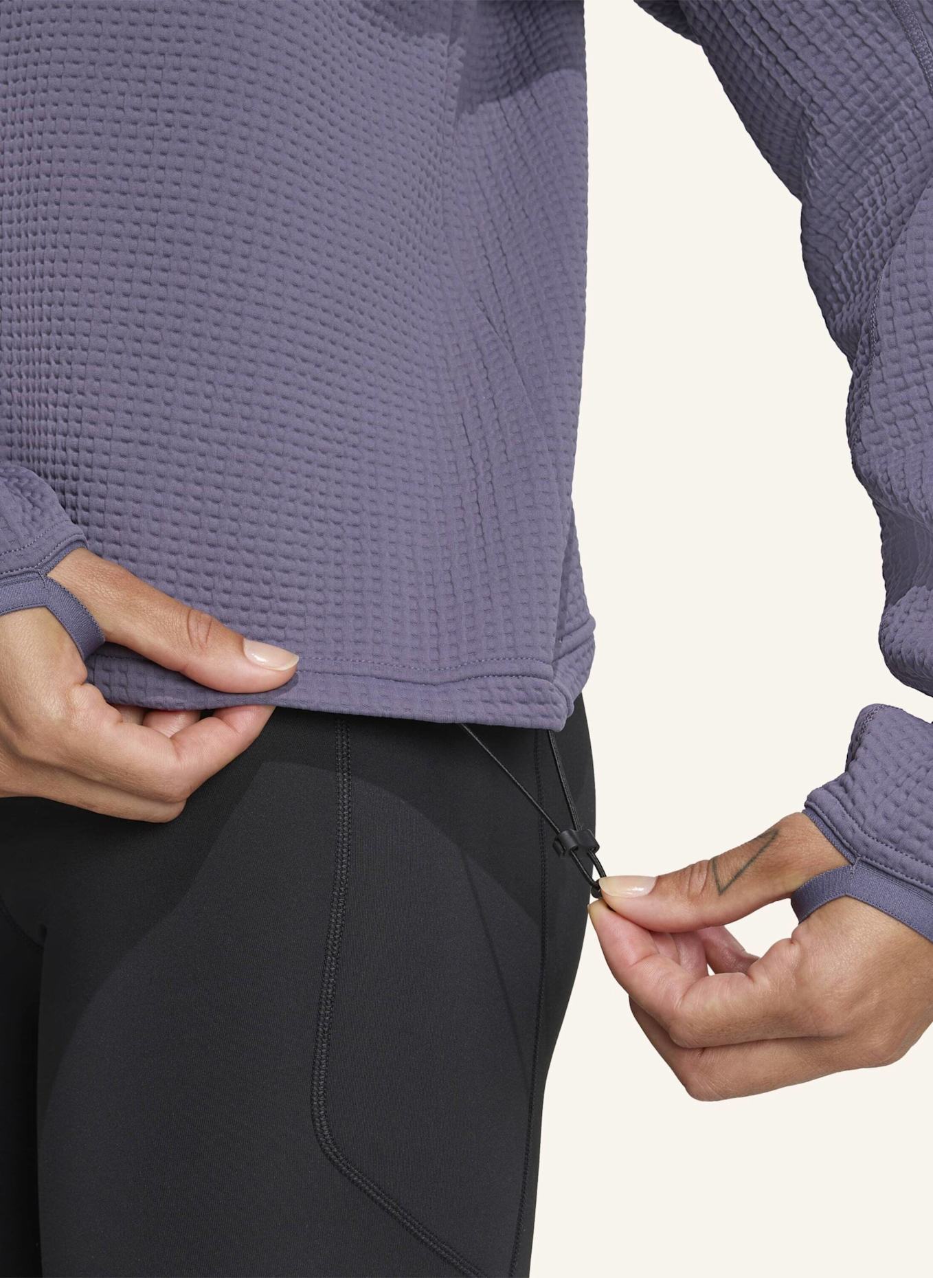 adidas ADI365 RUNNING CLIMAWARM+ LAUFSHIRT MIT RUNDHALSAUSSCHNITT: LILA