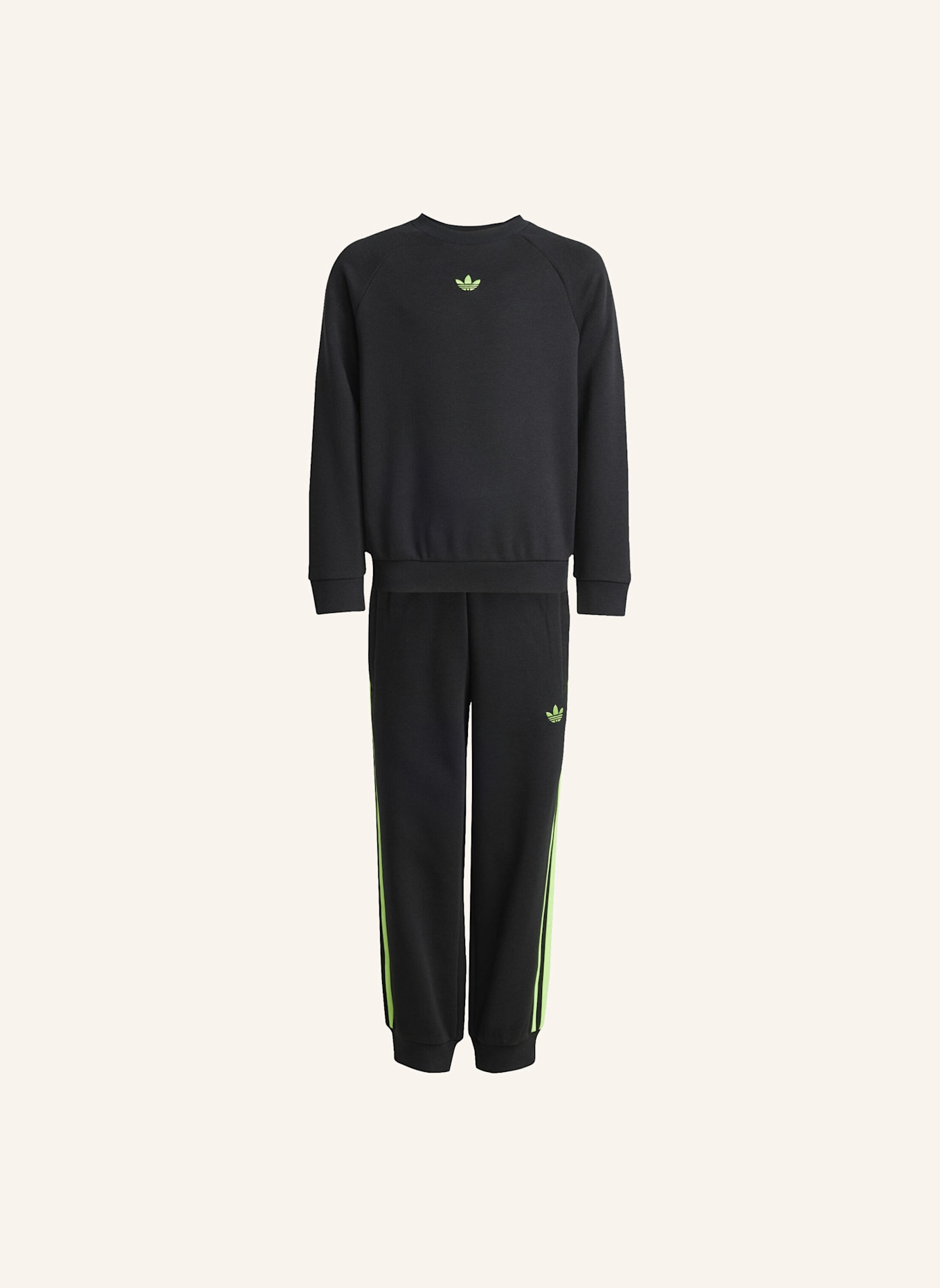 adidas Originals KIDS CREW SET: SCHWARZ/ GRÜN