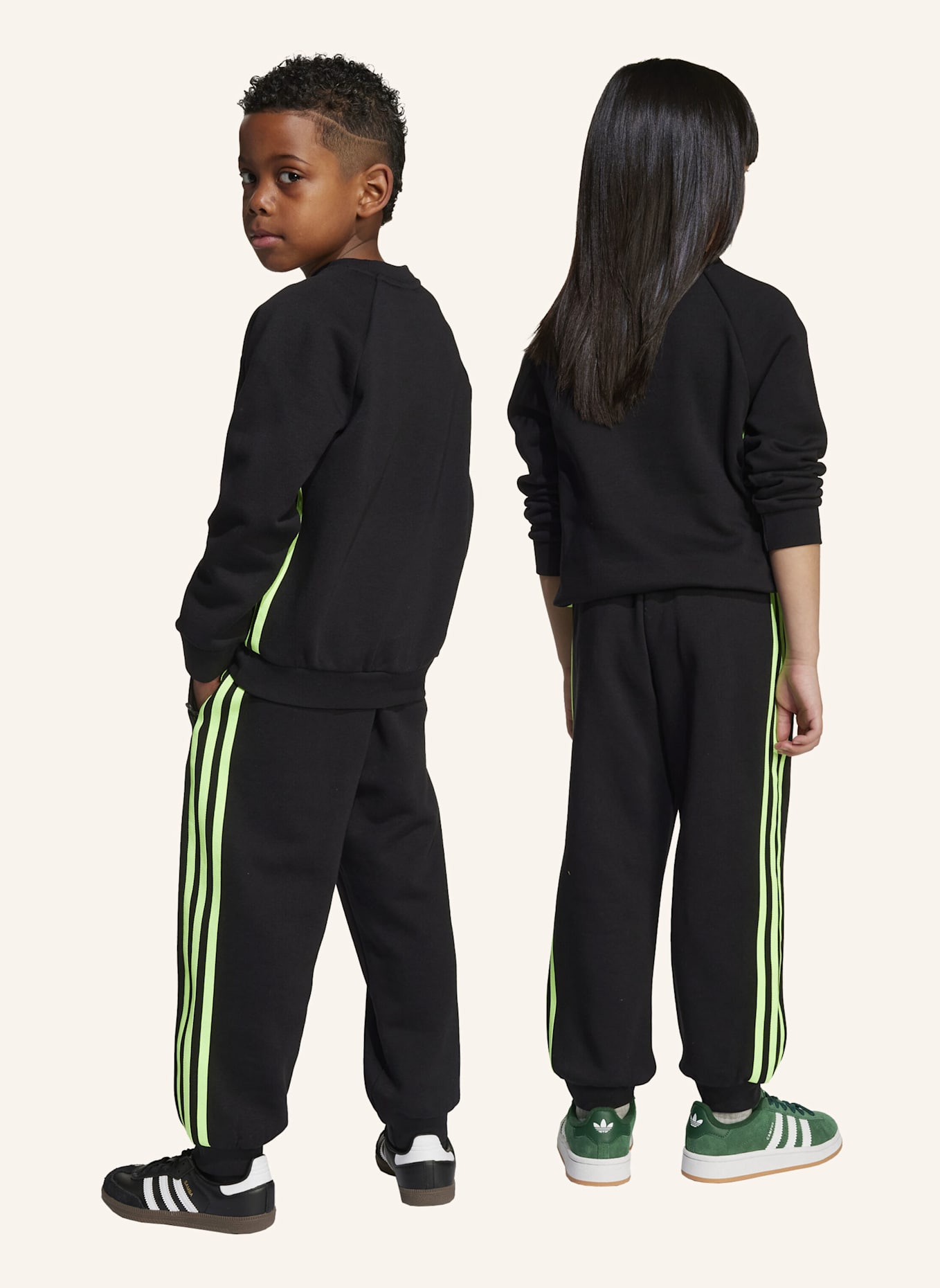 adidas Originals KIDS CREW SET: SCHWARZ/ GRÜN