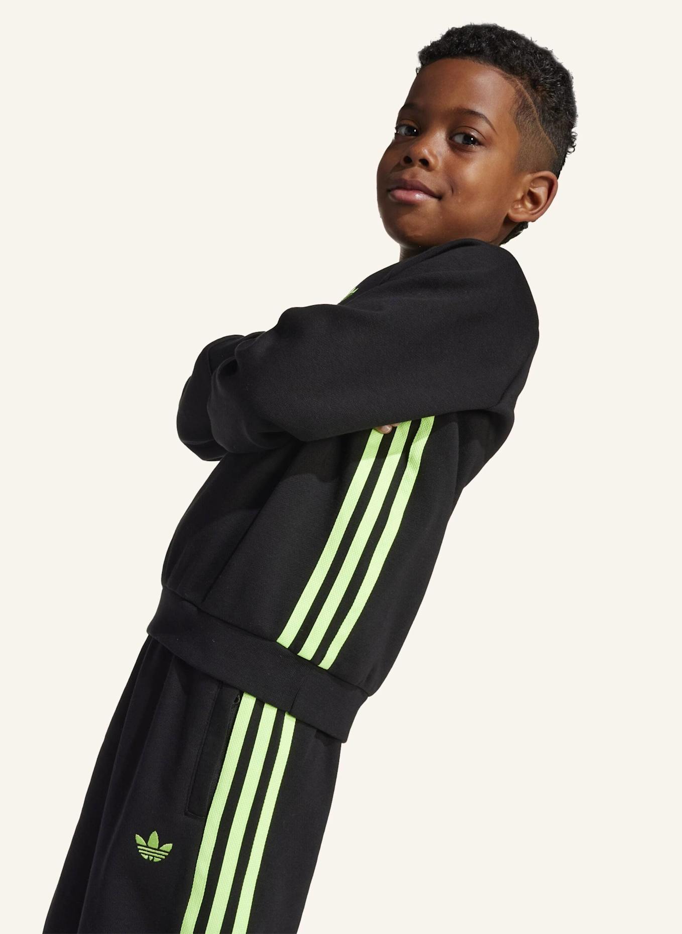 adidas Originals KIDS CREW SET: SCHWARZ/ GRÜN