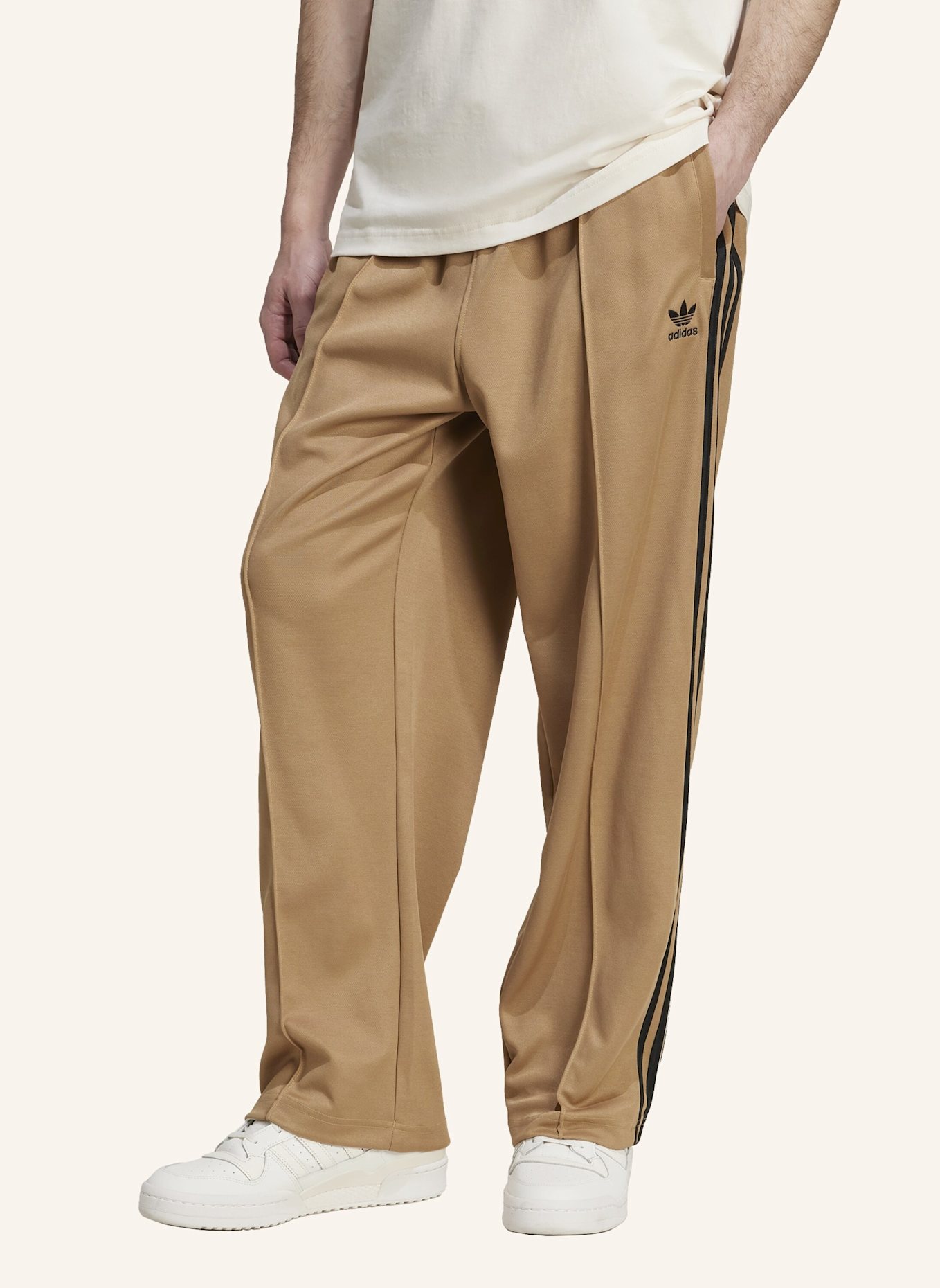 adidas Originals Track Pants ADICOLOR FIREBIRD: BEIGE/ SCHWARZ