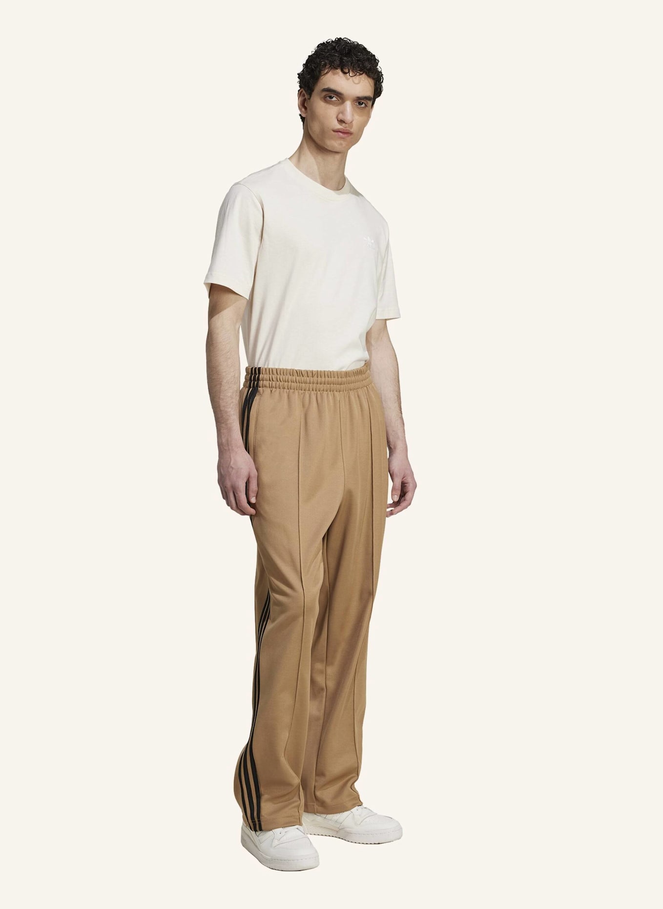 adidas Originals Track Pants ADICOLOR FIREBIRD: BEIGE/ SCHWARZ