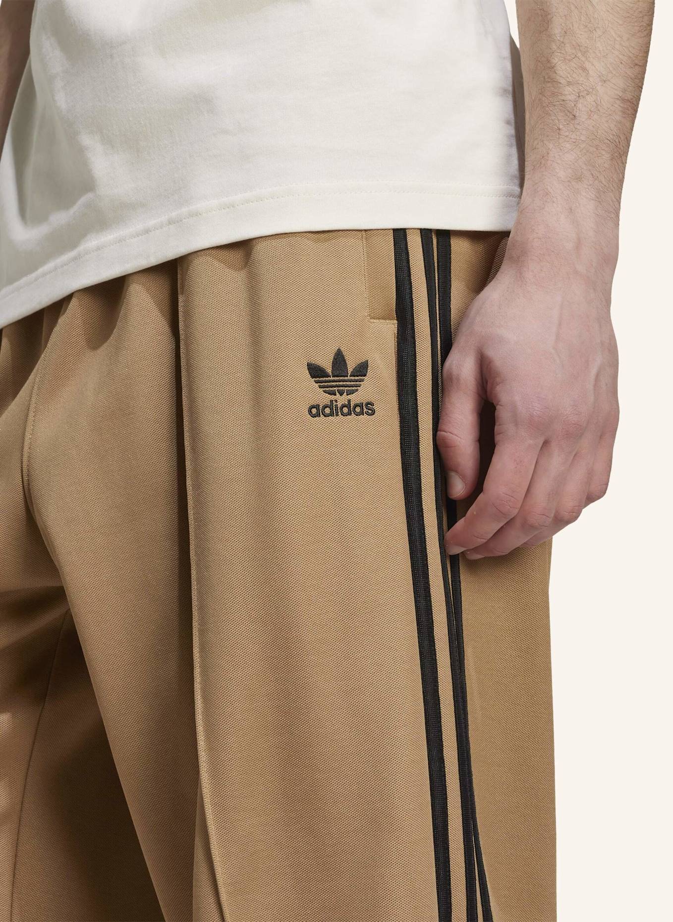 adidas Originals Track Pants ADICOLOR FIREBIRD: BEIGE/ SCHWARZ