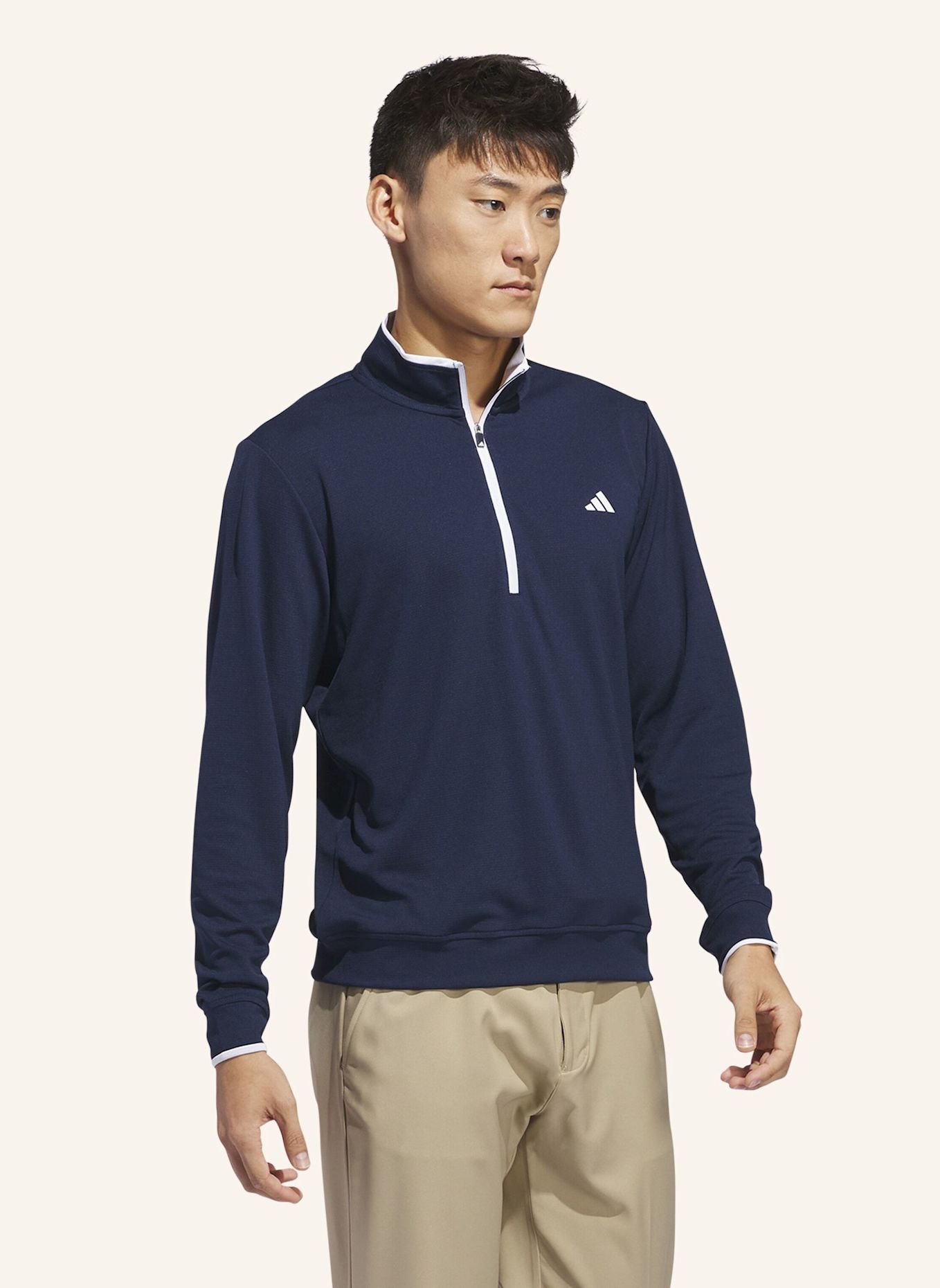 adidas LIGHTWEIGHT HALF-ZIP OBERTEIL: BLAU
