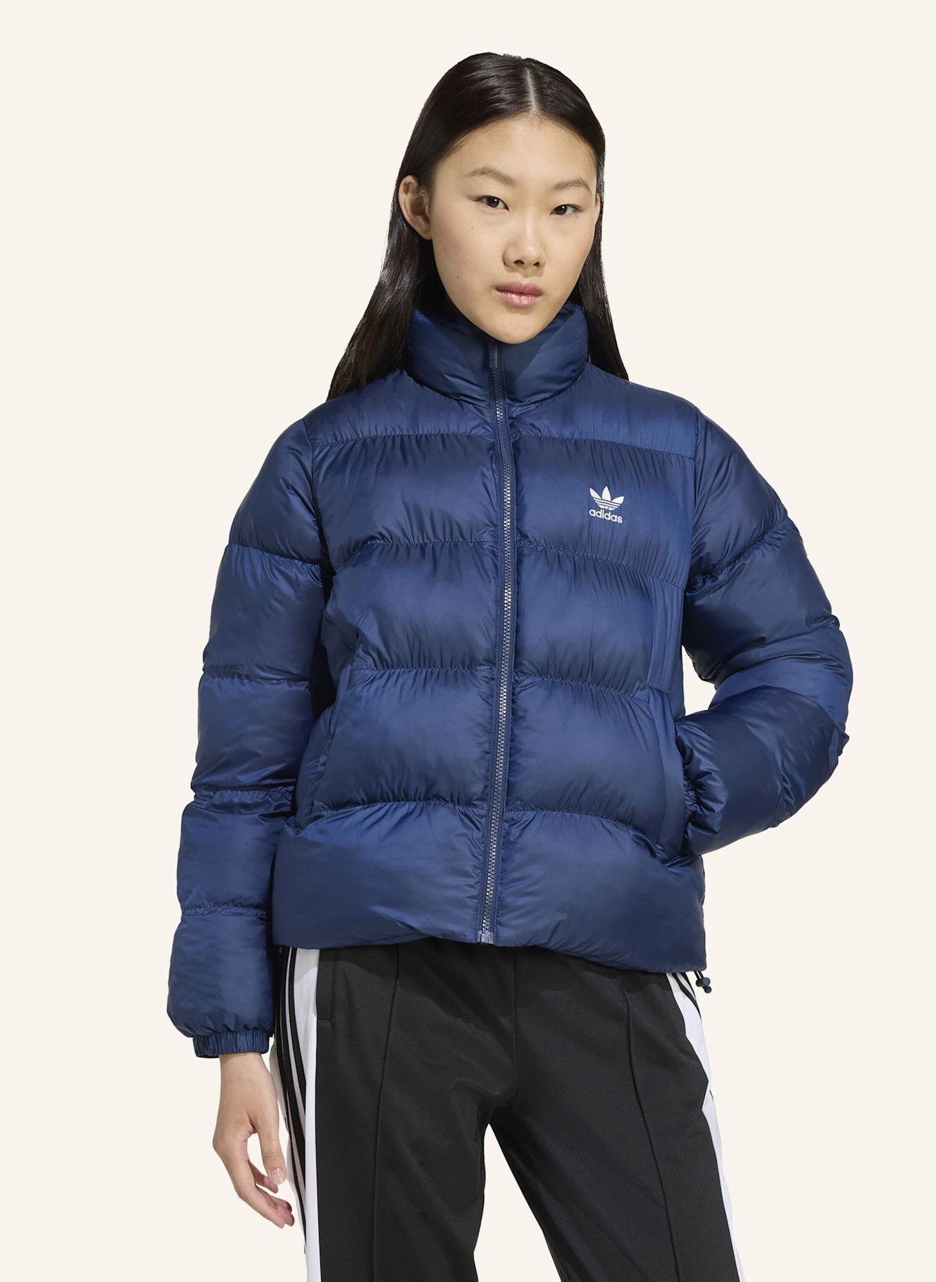 adidas Originals ADICOLOR SHORT PUFFER JACKE: BLAU
