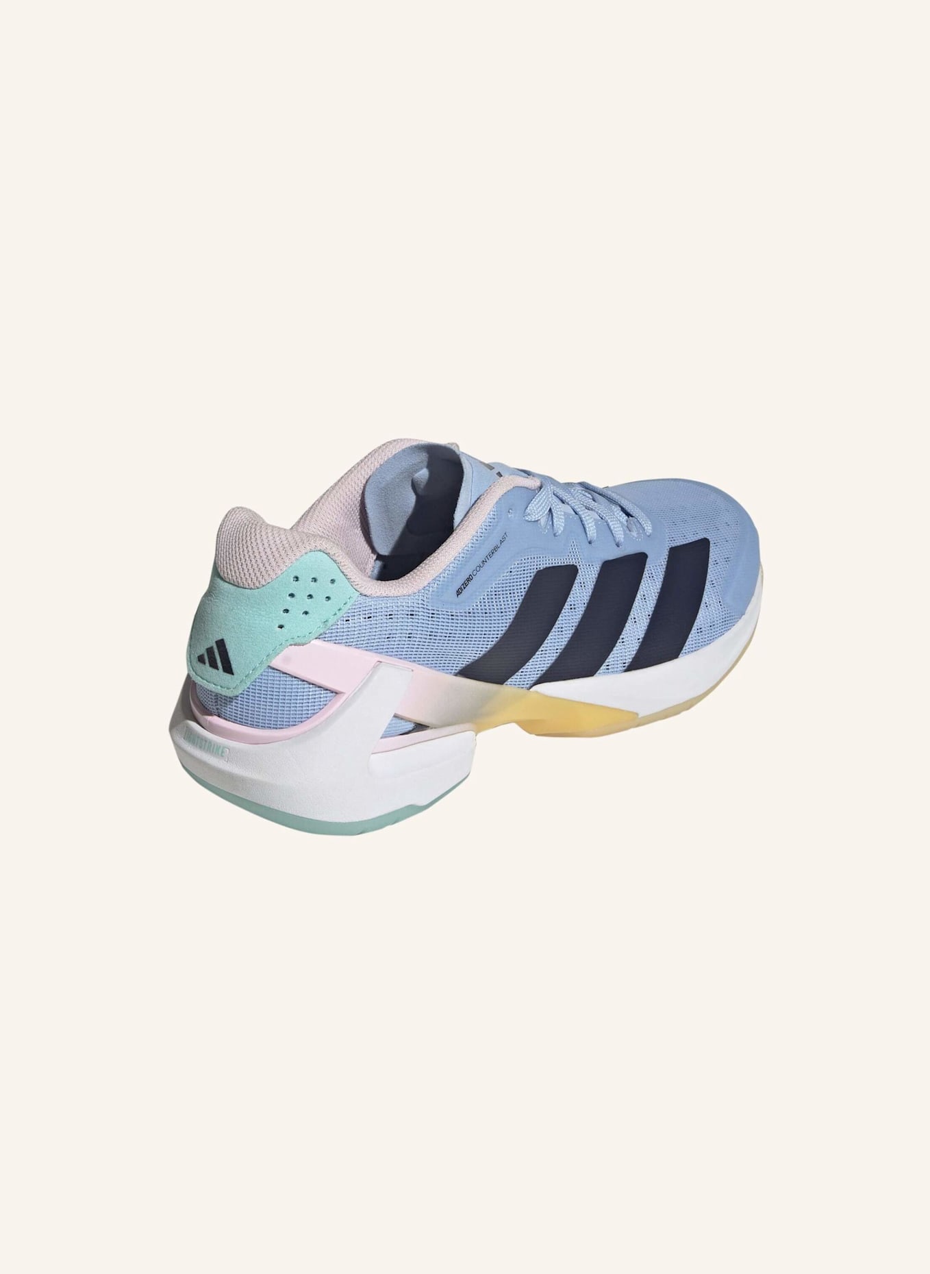 adidas ADIZERO COUNTERBLAST HALLENSCHUH: BLAU/ ROSA