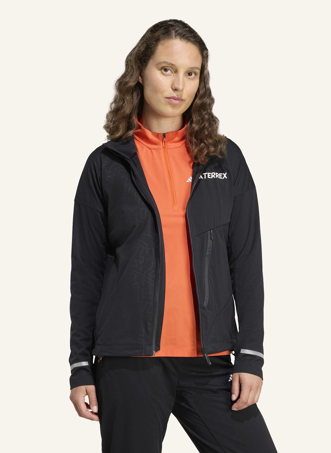 adidas TERREX TERREX XPERIOR CROSS-COUNTRY SKI SOFTSHELL-JACKE: SCHWARZ
