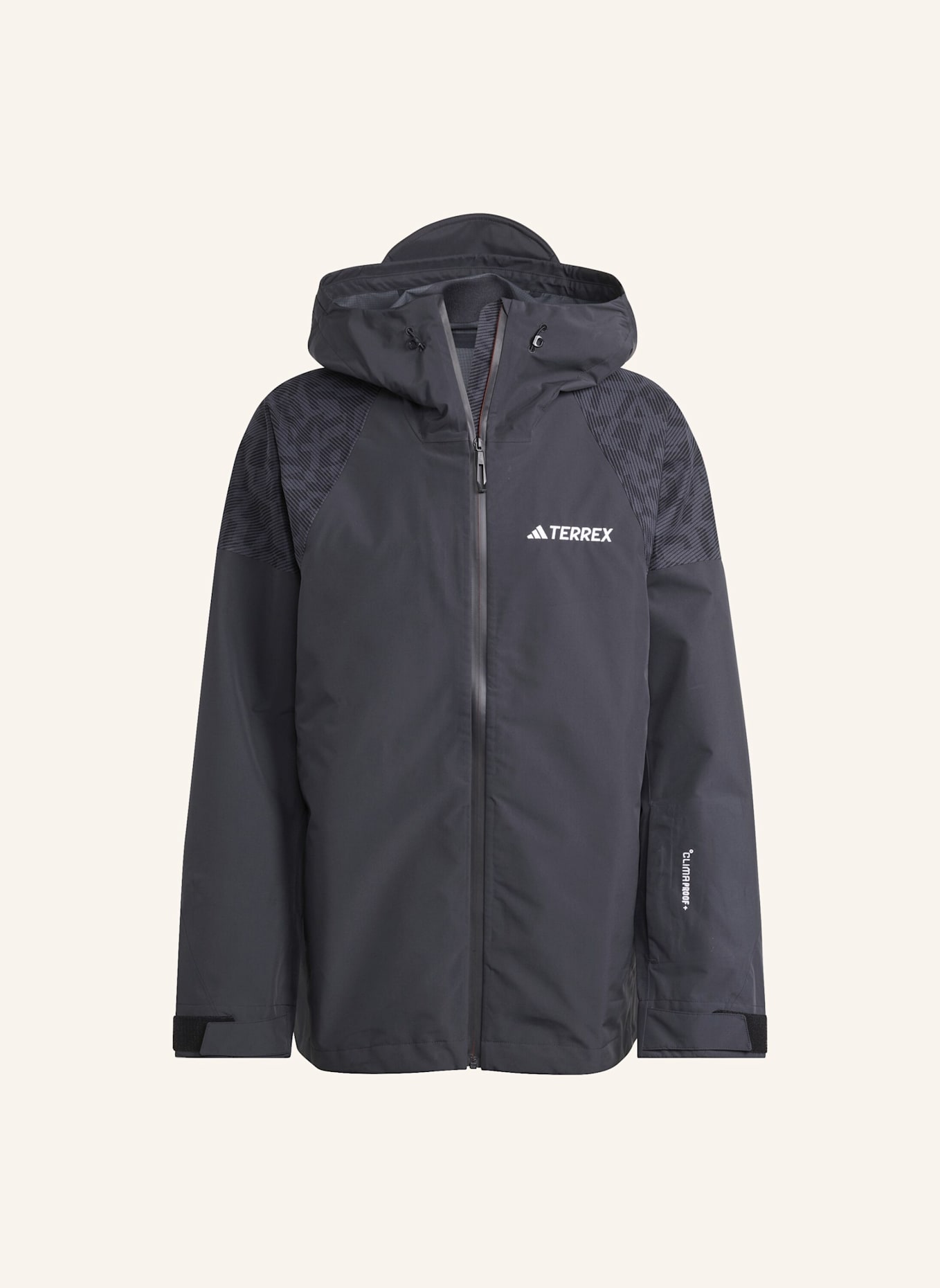 adidas TERREX TERREX XPERIOR HYBRID PRIMEKNIT CLIMAPROOF+ JACKE: SCHWARZ