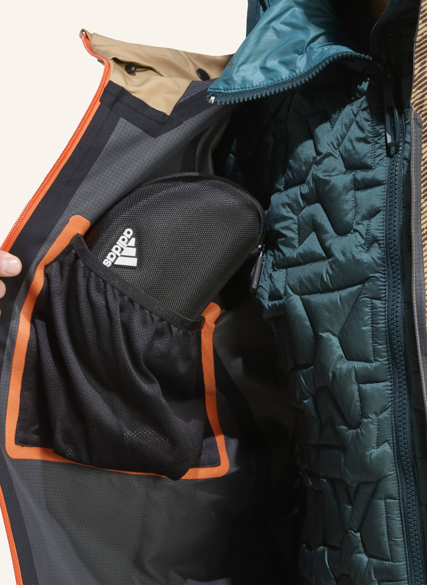 adidas TERREX TERREX XPERIOR HYBRID PRIMEKNIT CLIMAPROOF+ JACKE: BRAUN
