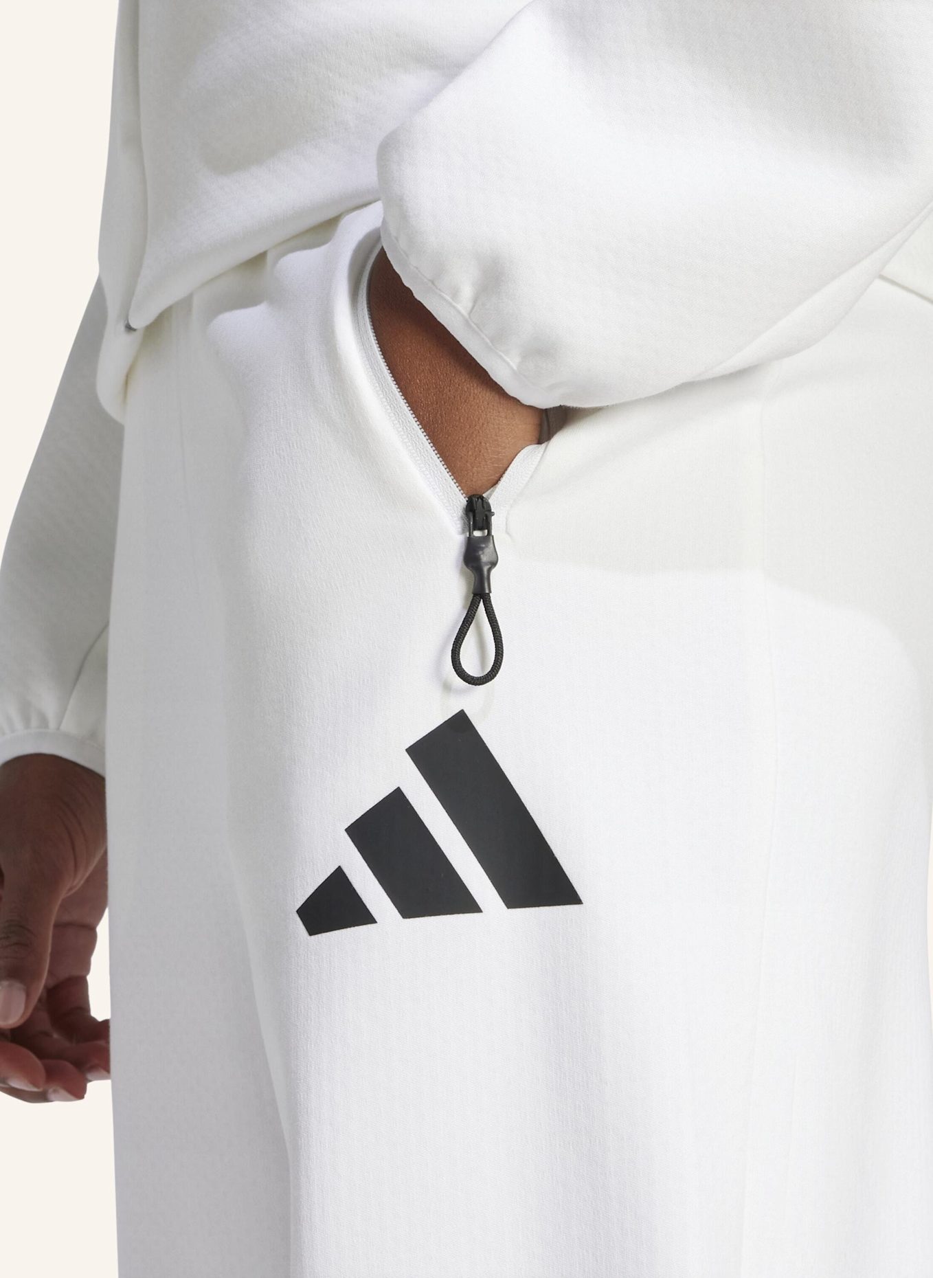 adidas Sweatpants Z.N.E. BAR PT: WEISS/ SCHWARZ