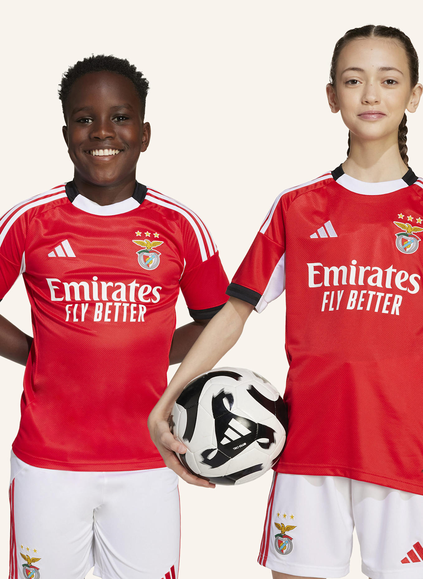 adidas BENFICA LISSABON 25/26 KIDS HEIMTRIKOT: ROT