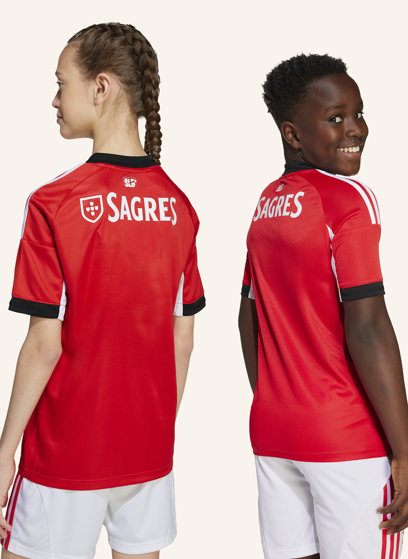 adidas BENFICA LISSABON 25/26 KIDS HEIMTRIKOT: ROT