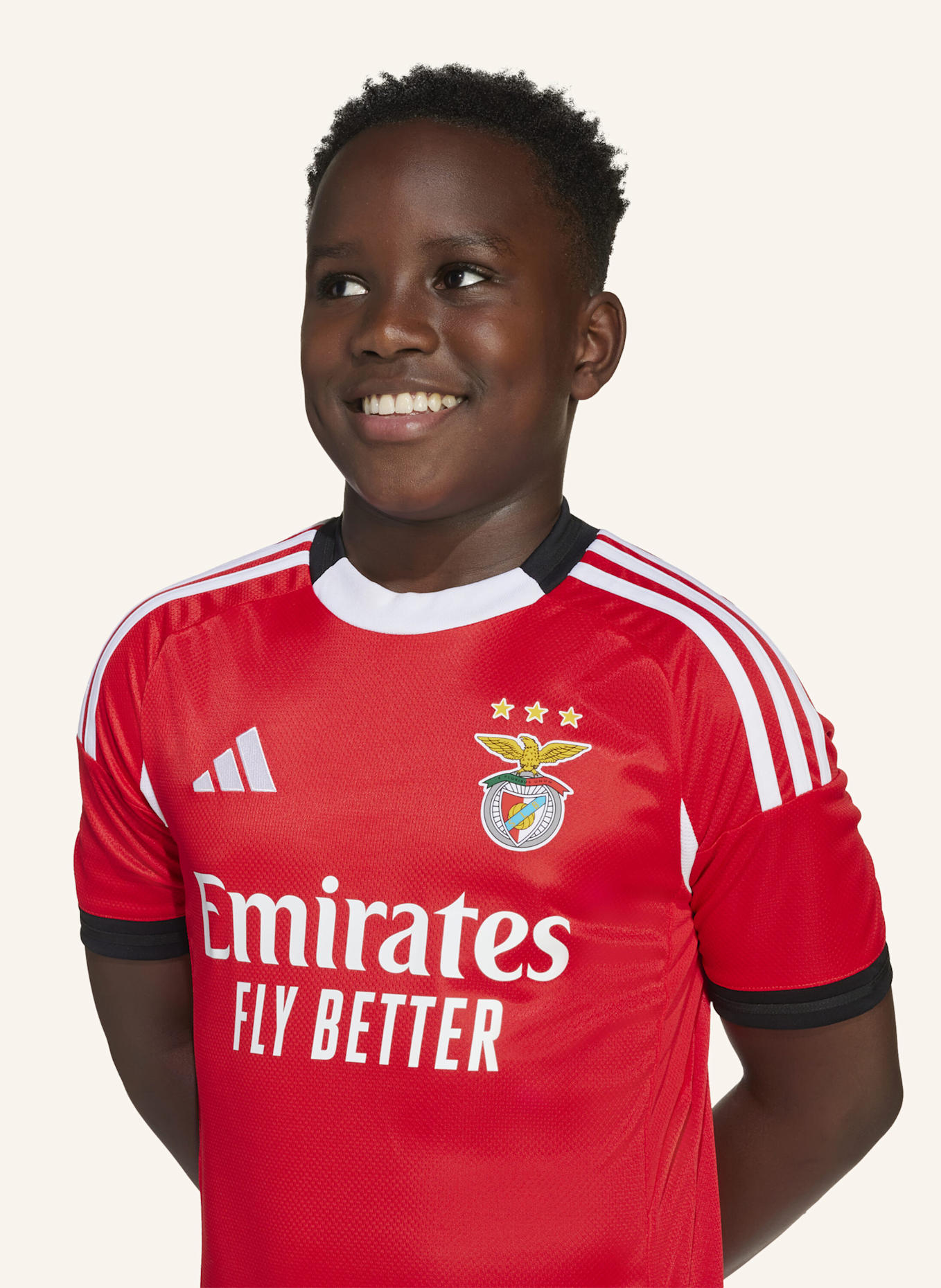 adidas BENFICA LISSABON 25/26 KIDS HEIMTRIKOT: ROT