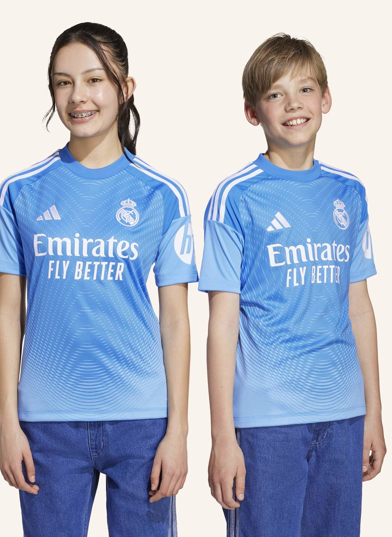 adidas REAL MADRID 25/26 KIDS TORWART-HEIMTRIKOT: BLAU