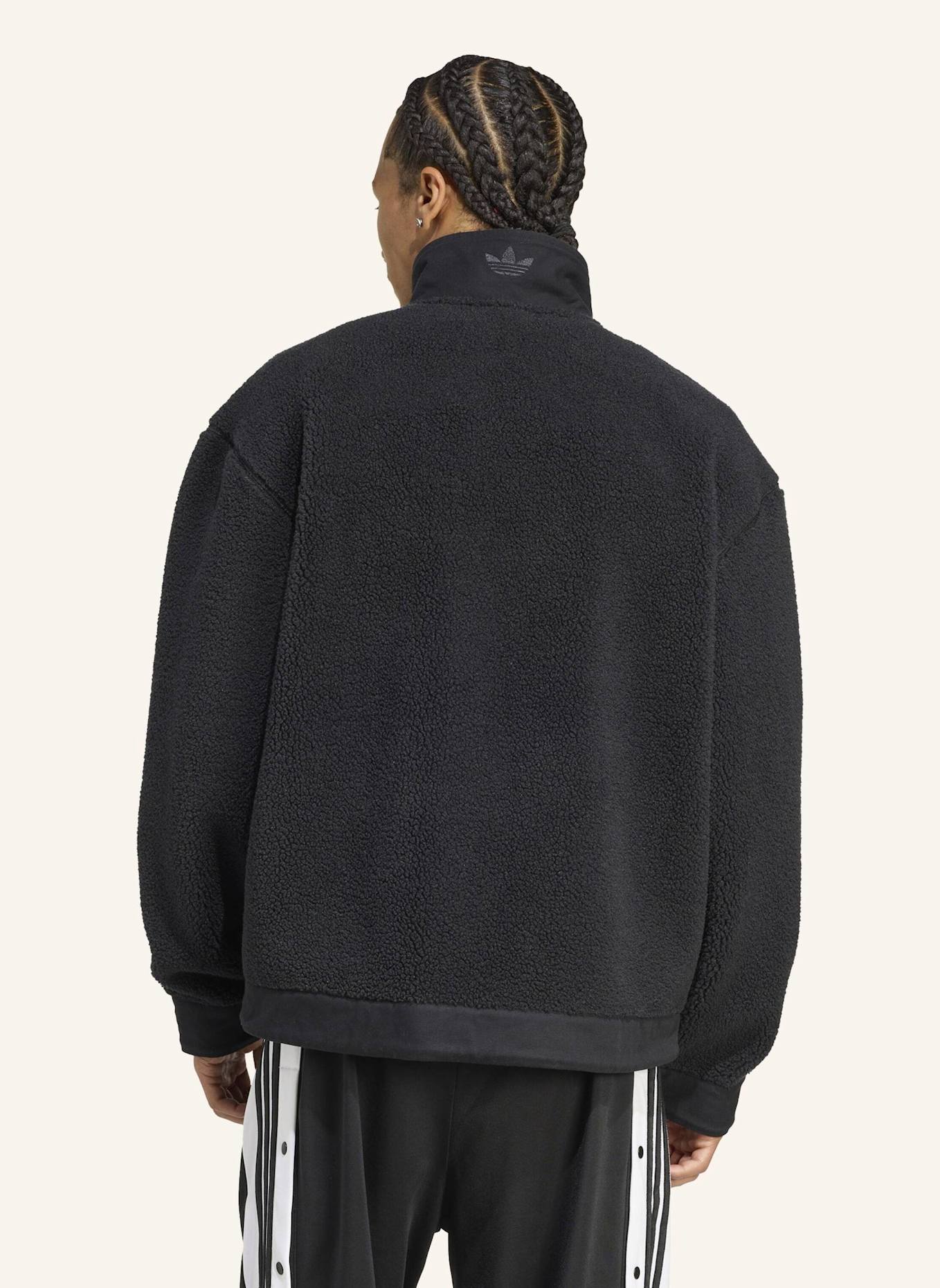 adidas Originals HOCHWERTIGE ESSENTIALS POLARFLEECE-JACKE MIT DURCHGEHENDEM REISSVERSCHLUSS: SCHWARZ