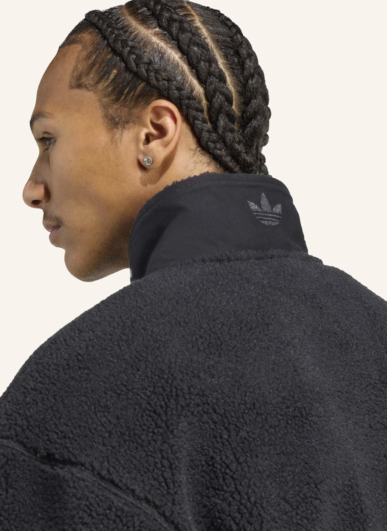 adidas Originals HOCHWERTIGE ESSENTIALS POLARFLEECE-JACKE MIT DURCHGEHENDEM REISSVERSCHLUSS: SCHWARZ