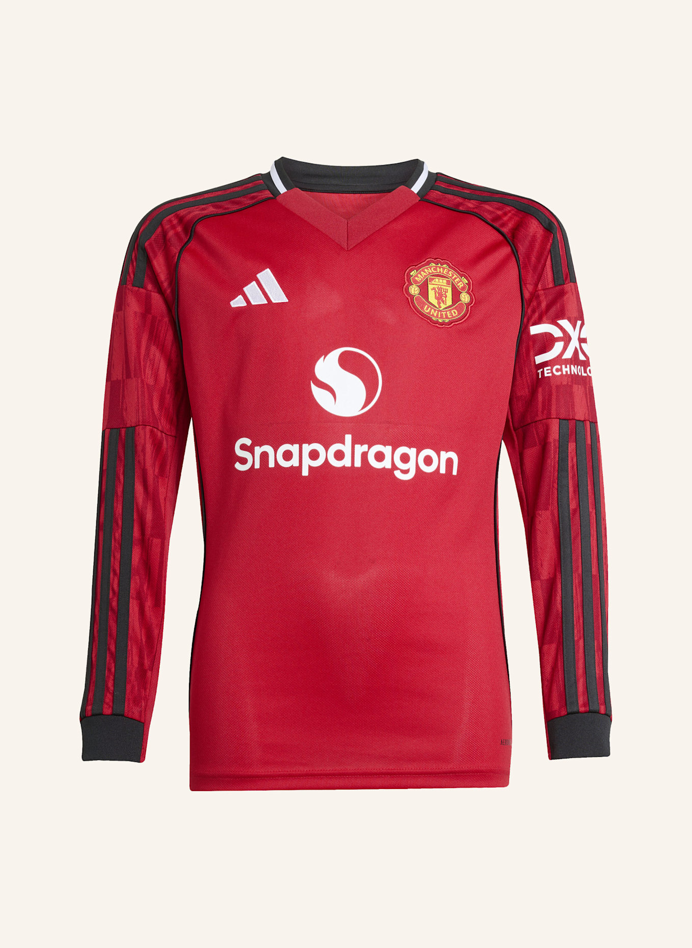 adidas MANCHESTER UNITED 25/26 LANGÄRMELIGES HEIMTRIKOT KIDS: ROT