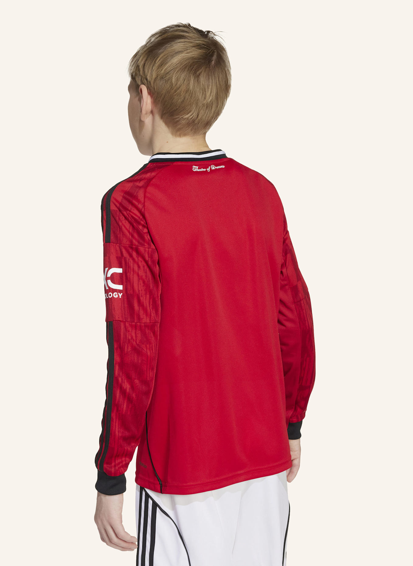 adidas MANCHESTER UNITED 25/26 LANGÄRMELIGES HEIMTRIKOT KIDS: ROT