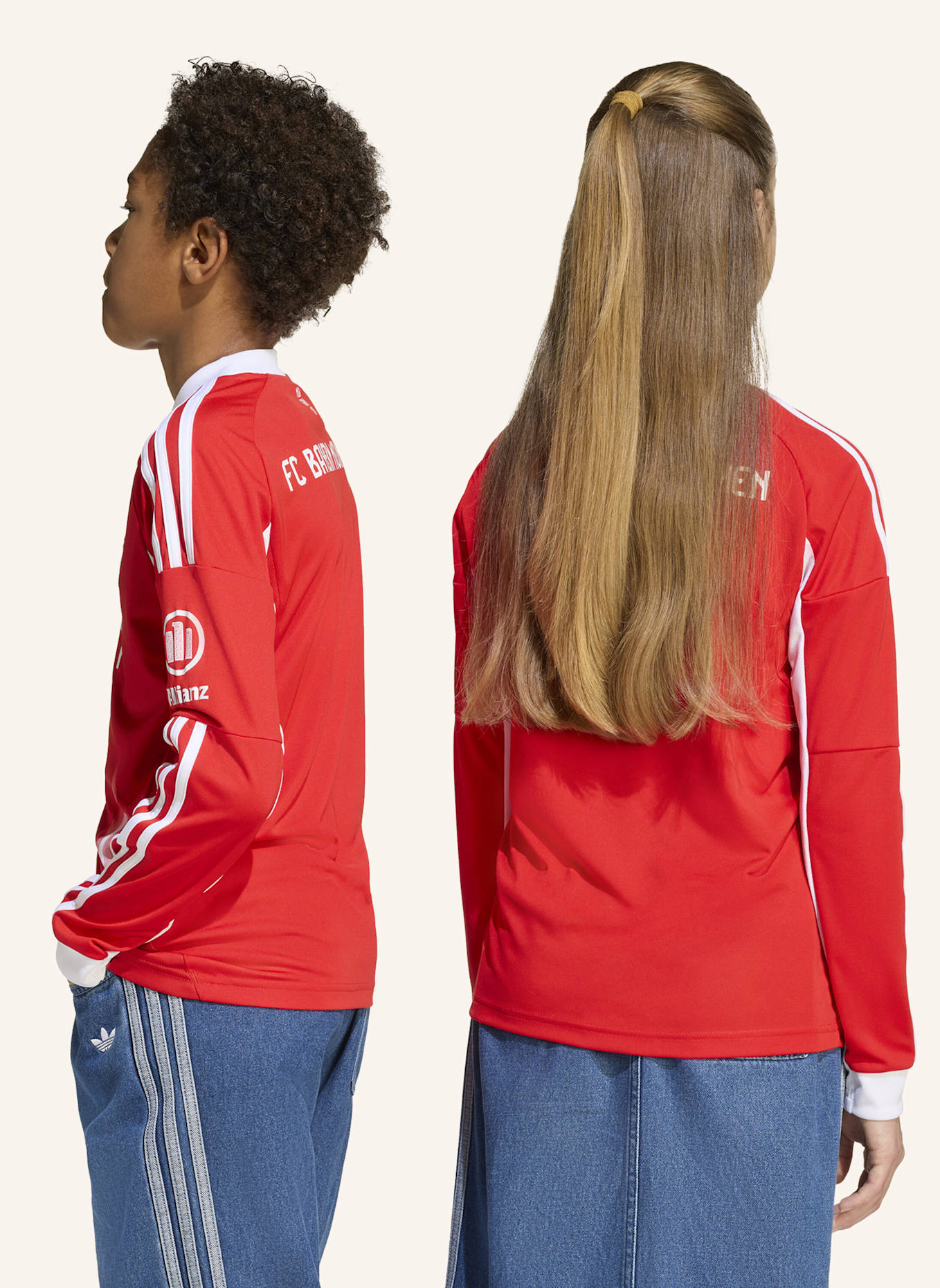 adidas FC BAYERN MÜNCHEN 25/26 LONG SLEEVE KIDS HEIMTRIKOT: ROT