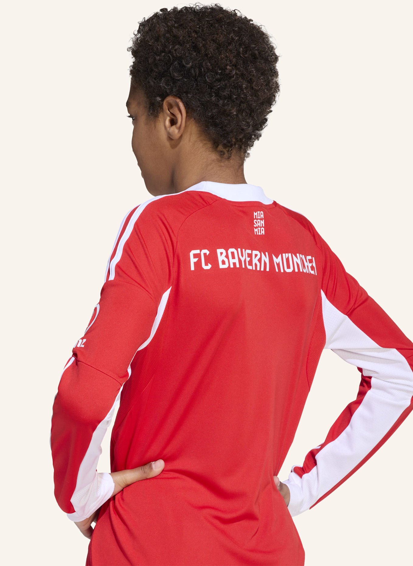 adidas FC BAYERN MÜNCHEN 25/26 LONG SLEEVE KIDS HEIMTRIKOT: ROT