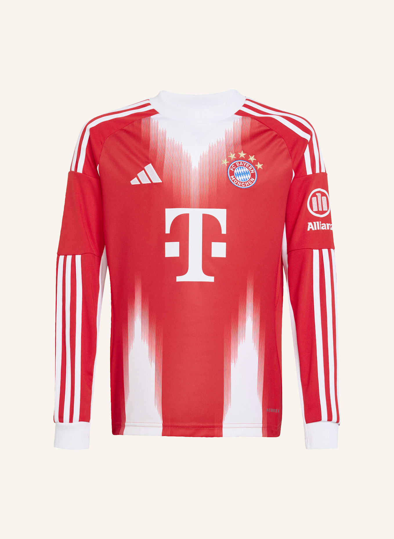 adidas FC BAYERN MÜNCHEN 25/26 LONG SLEEVE KIDS HEIMTRIKOT: ROT